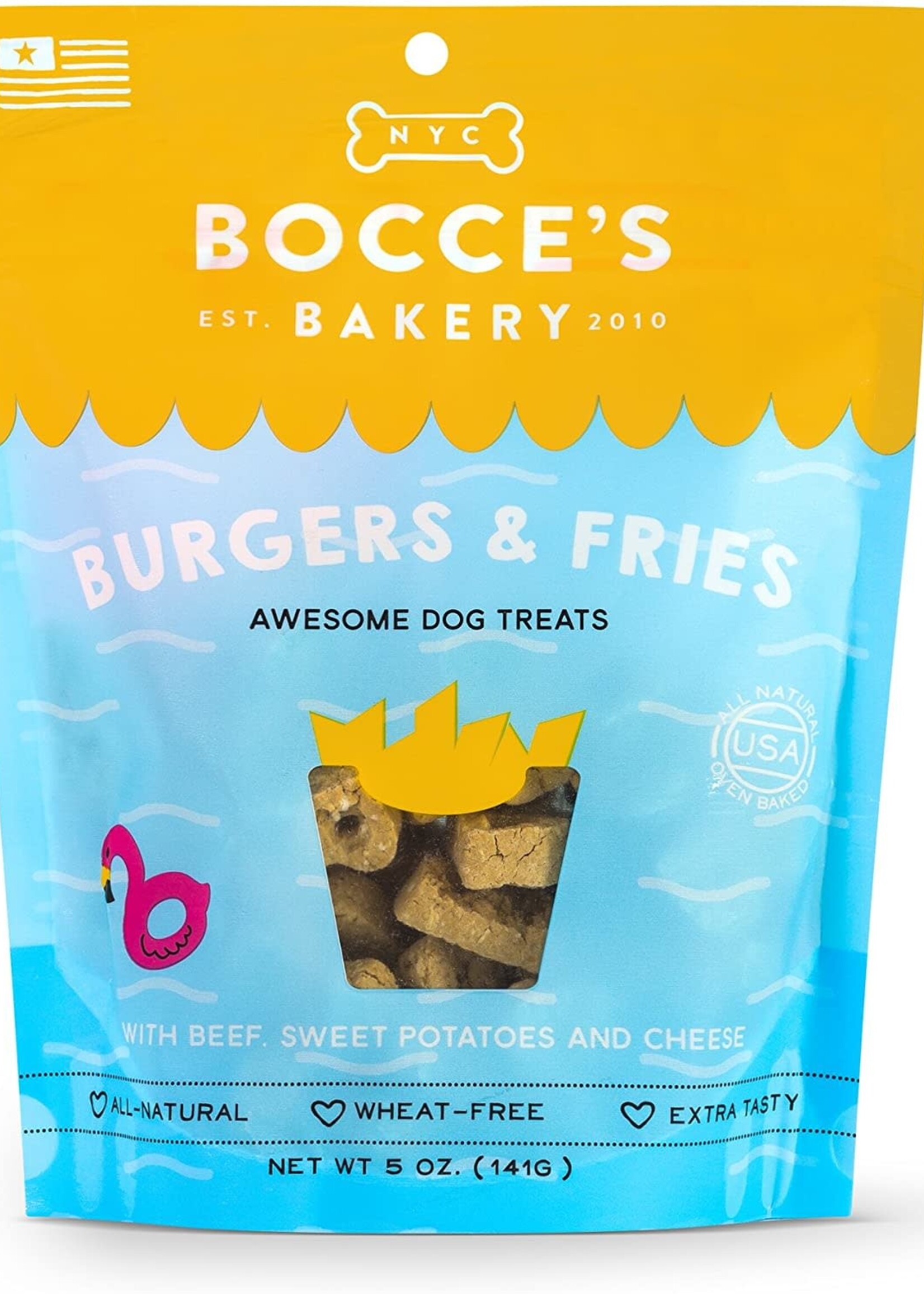 Bocce's Bakery Bocce's Bakery Burgers & Fries Dog Biscuits Treats 5-oz