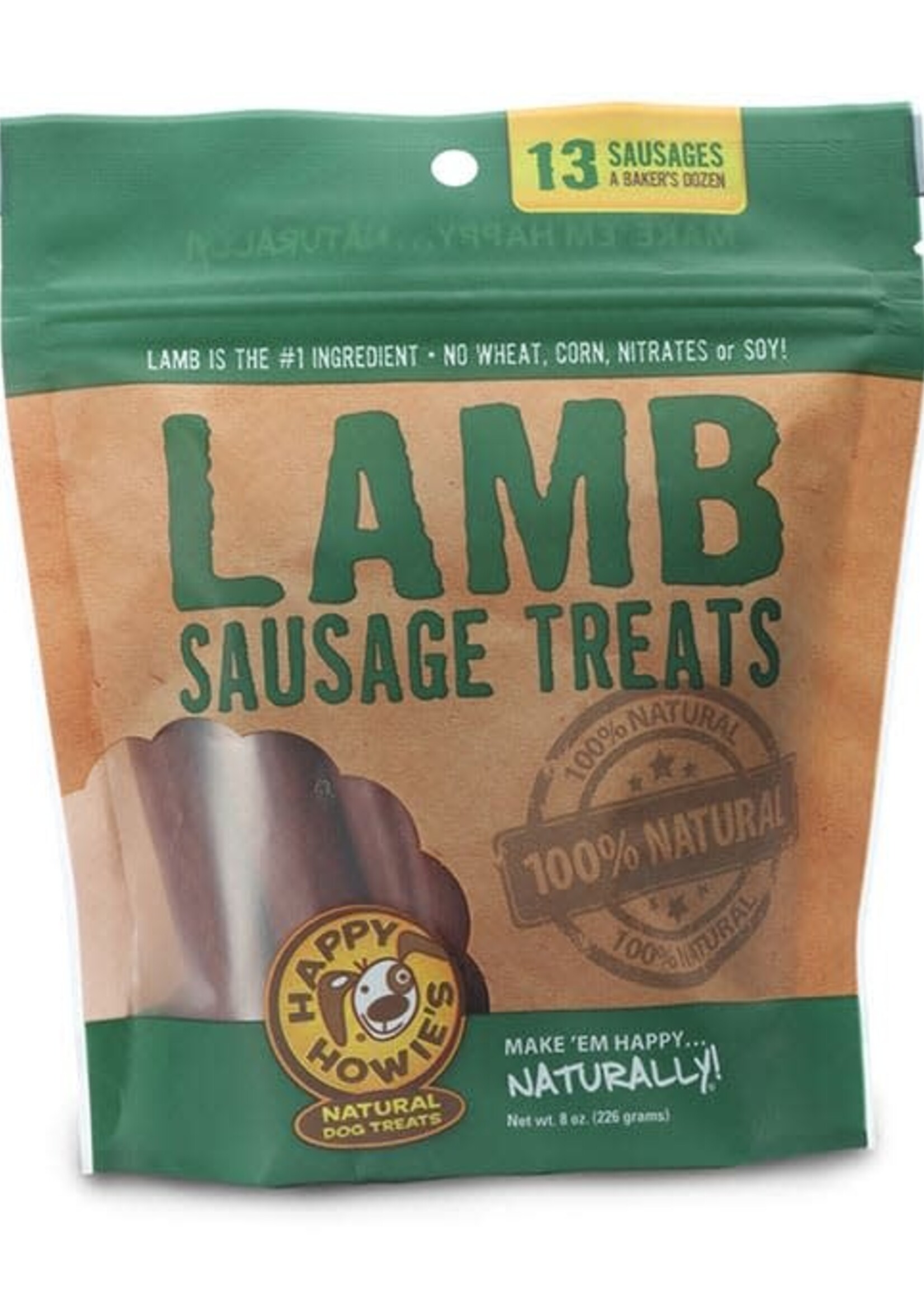 Happy Howie's Happy Howie's 4" Lamb Sausage Bakers Dozen Dog Treats (13 count)