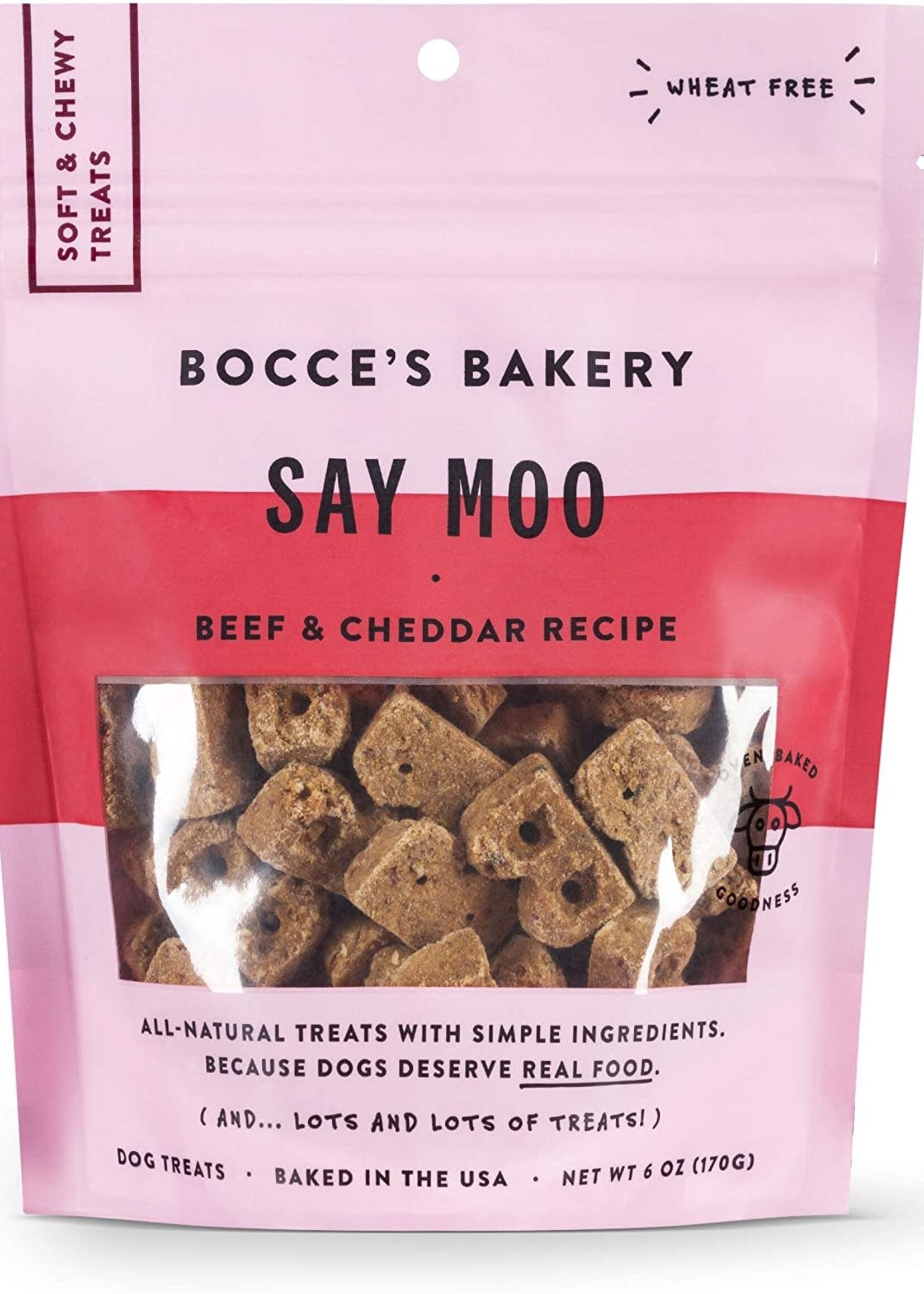 Bocce's Bakery Bocce's Bakery Say Moo Dog Soft & Chewy Treats 6-oz