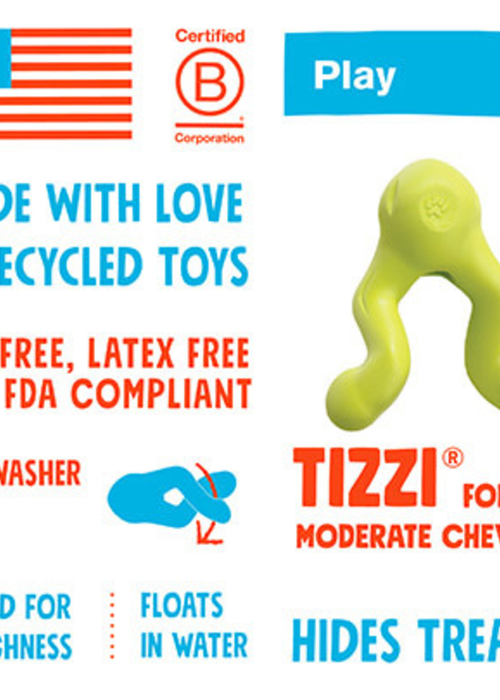 West Paw West Paw Tizzi Interactive Dog Toy