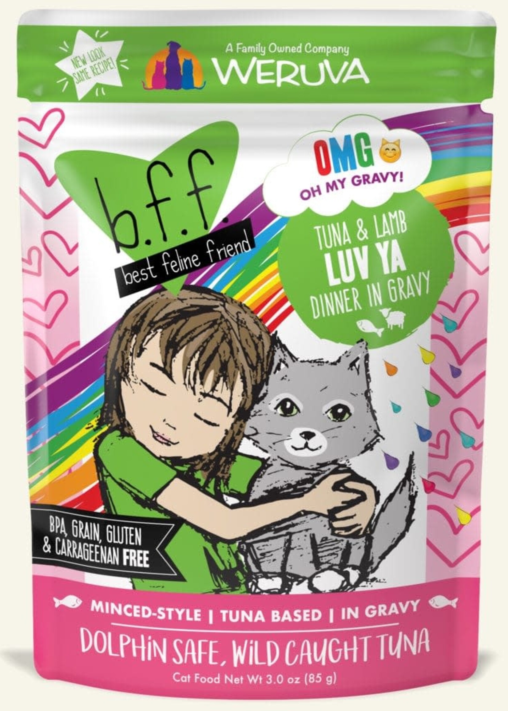 Weruva Weruva BFF Tuna & Lamb Luv Ya Recipe Single Pouch Wet Cat Food 3-oz