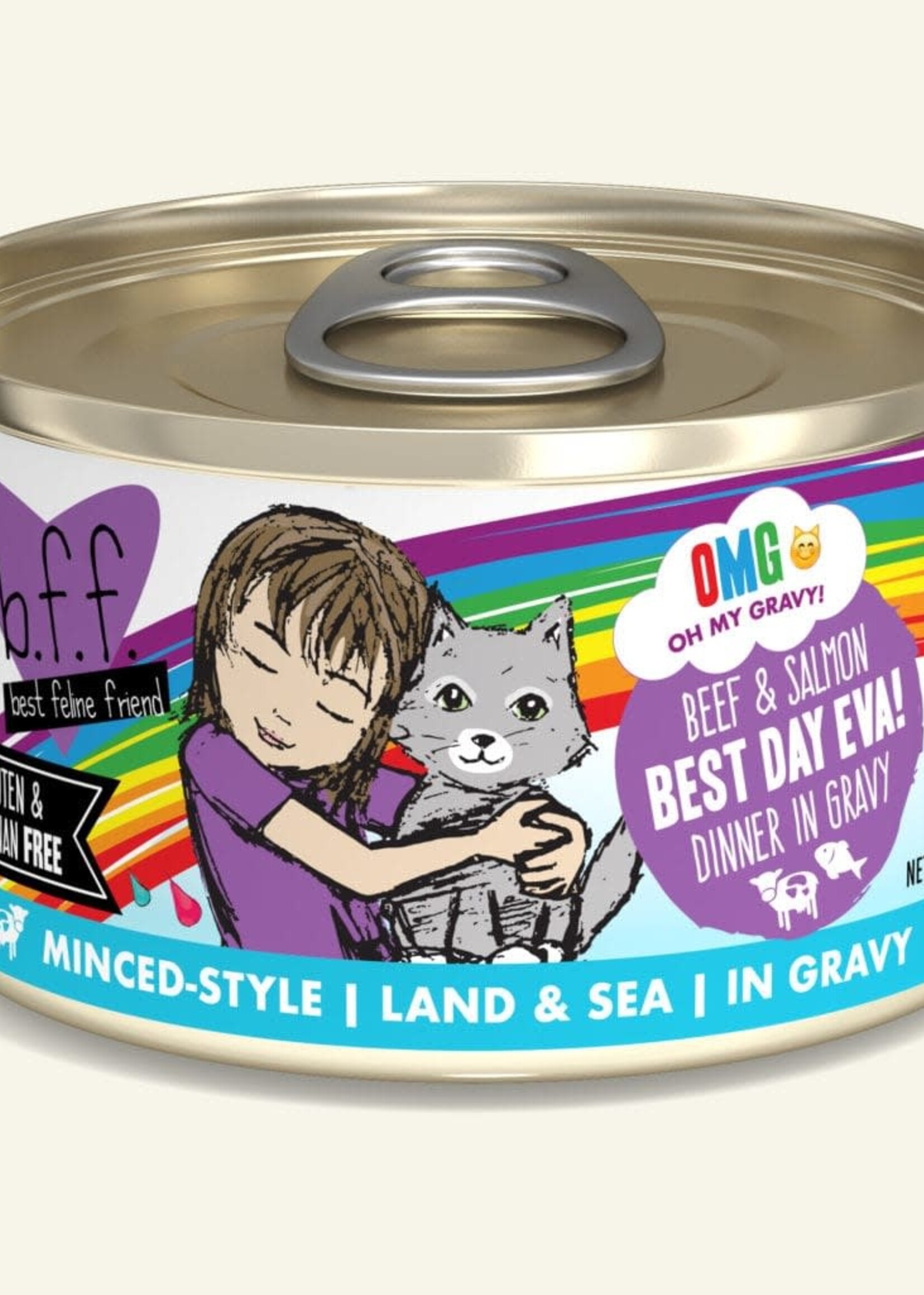 Weruva Weruva BFF OMG Beef & Salmon Best Day Eva! Canned Wet Cat Food 2.8-oz