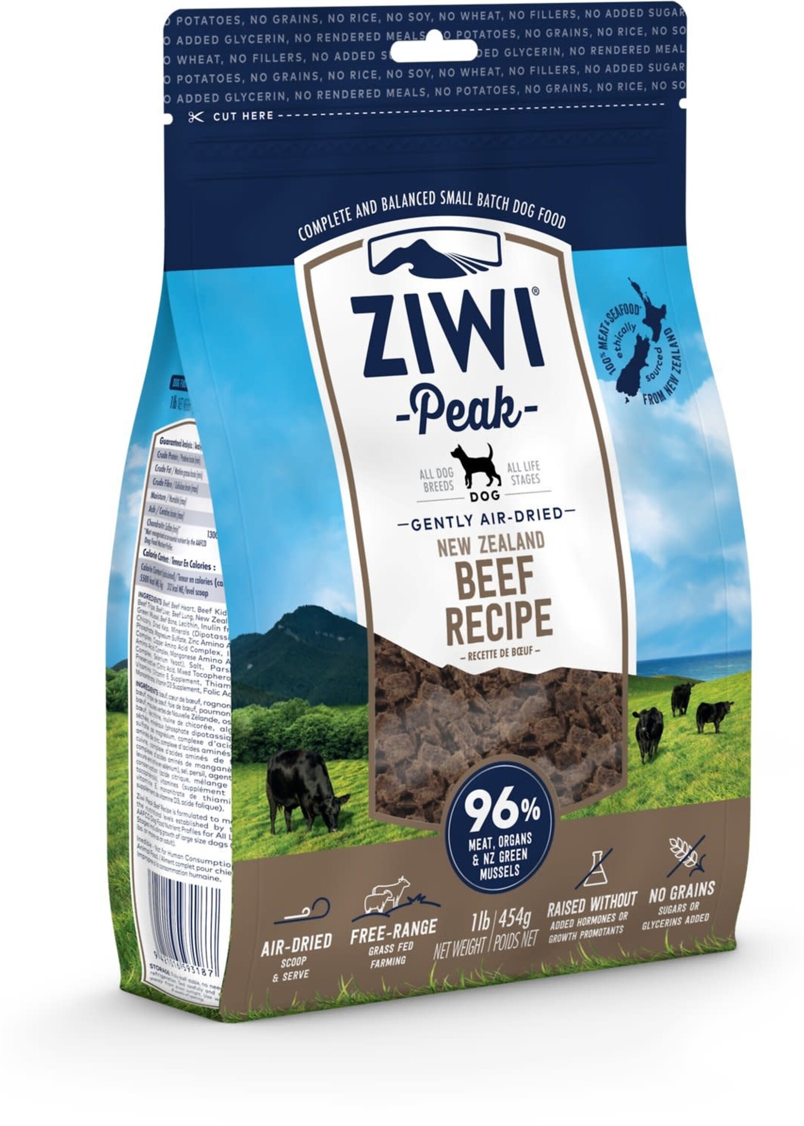 Ziwi Peak Ziwi Peak Air-Dried Beef Recipe Dog Food 16-oz