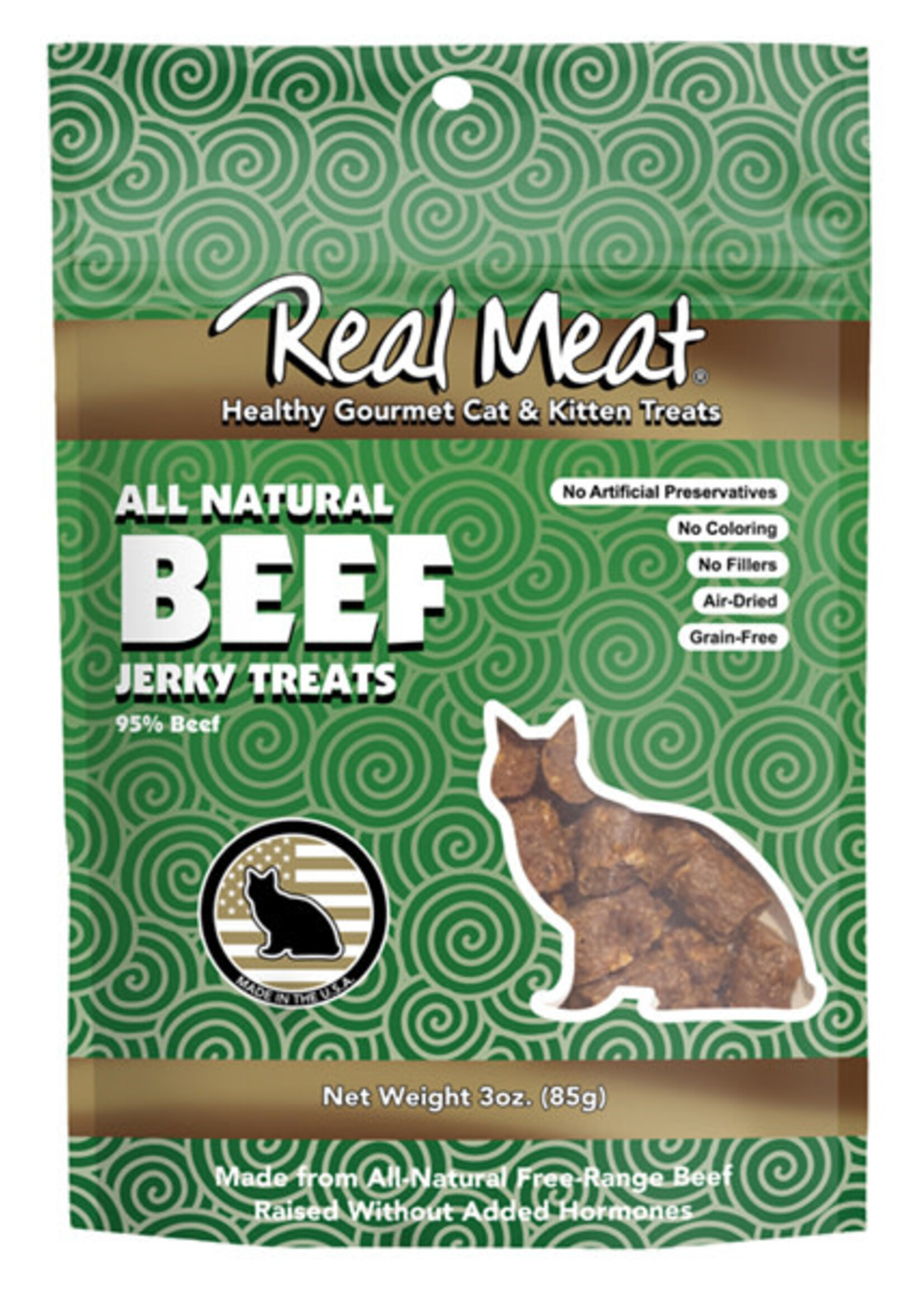 The Real Meat Company Real Meat Air-Dried Beef Cat Treats 3-oz