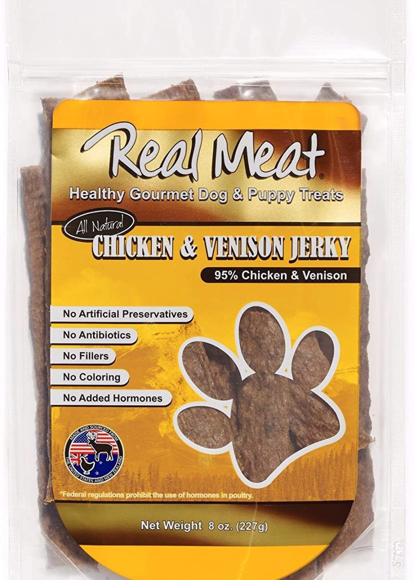 The Real Meat Company Real Meat Chicken & Venison Dog Jerky Treats