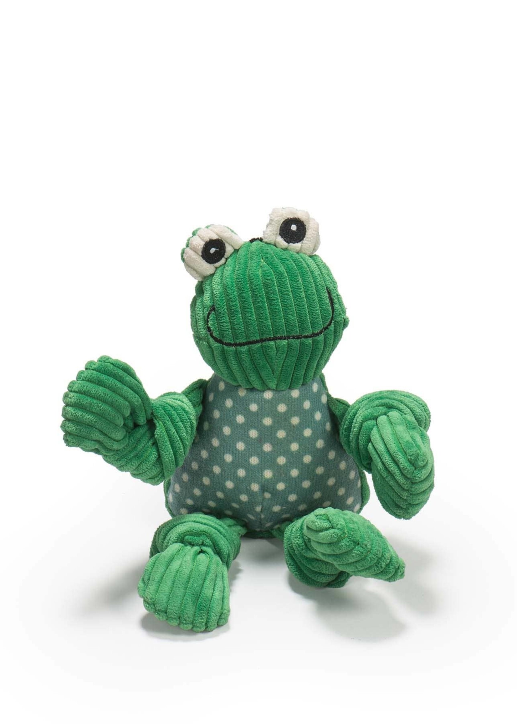 HuggleHounds HuggleHounds Frog Knottie Plush Dog Toy