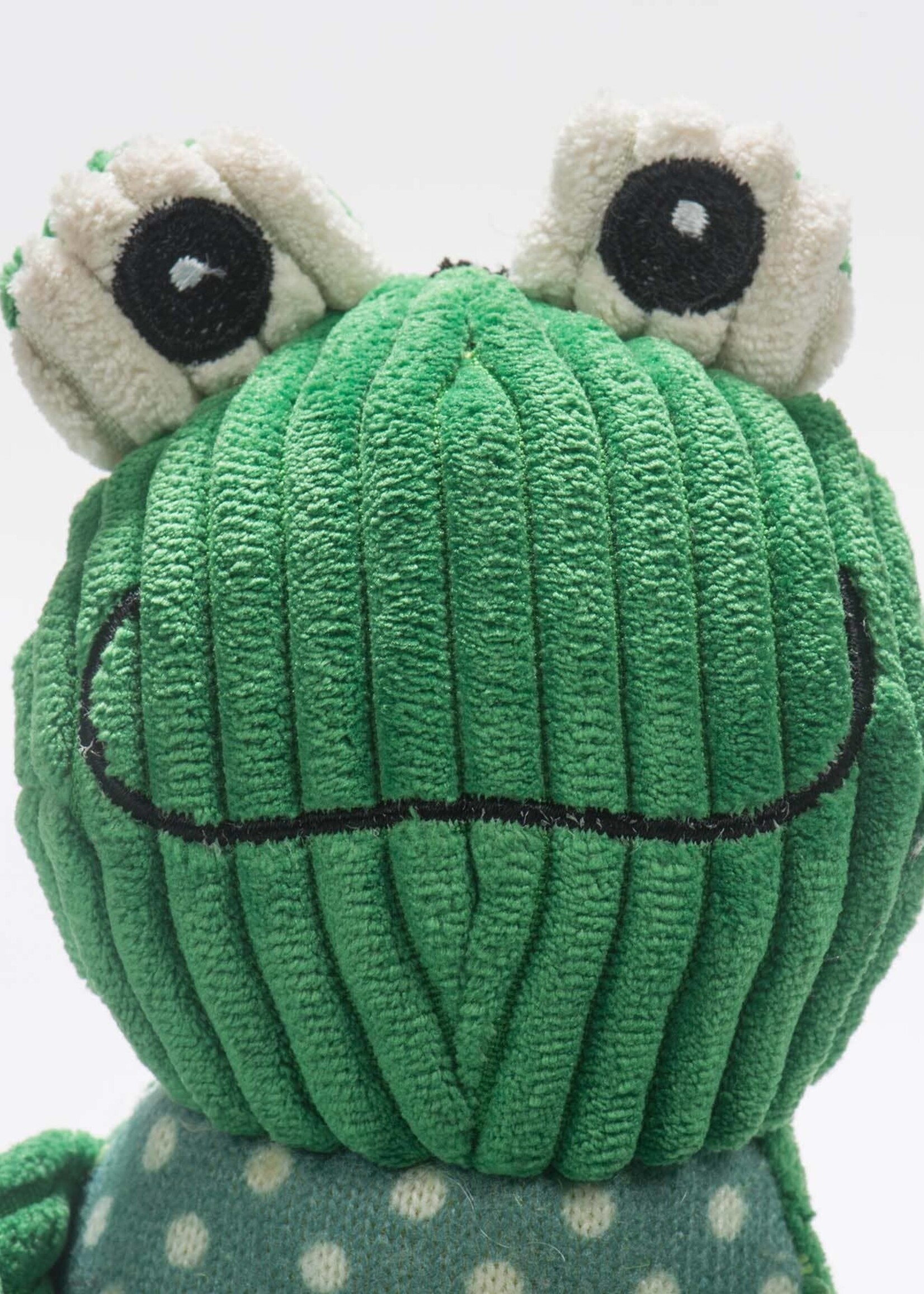 HuggleHounds HuggleHounds Frog Knottie Plush Dog Toy