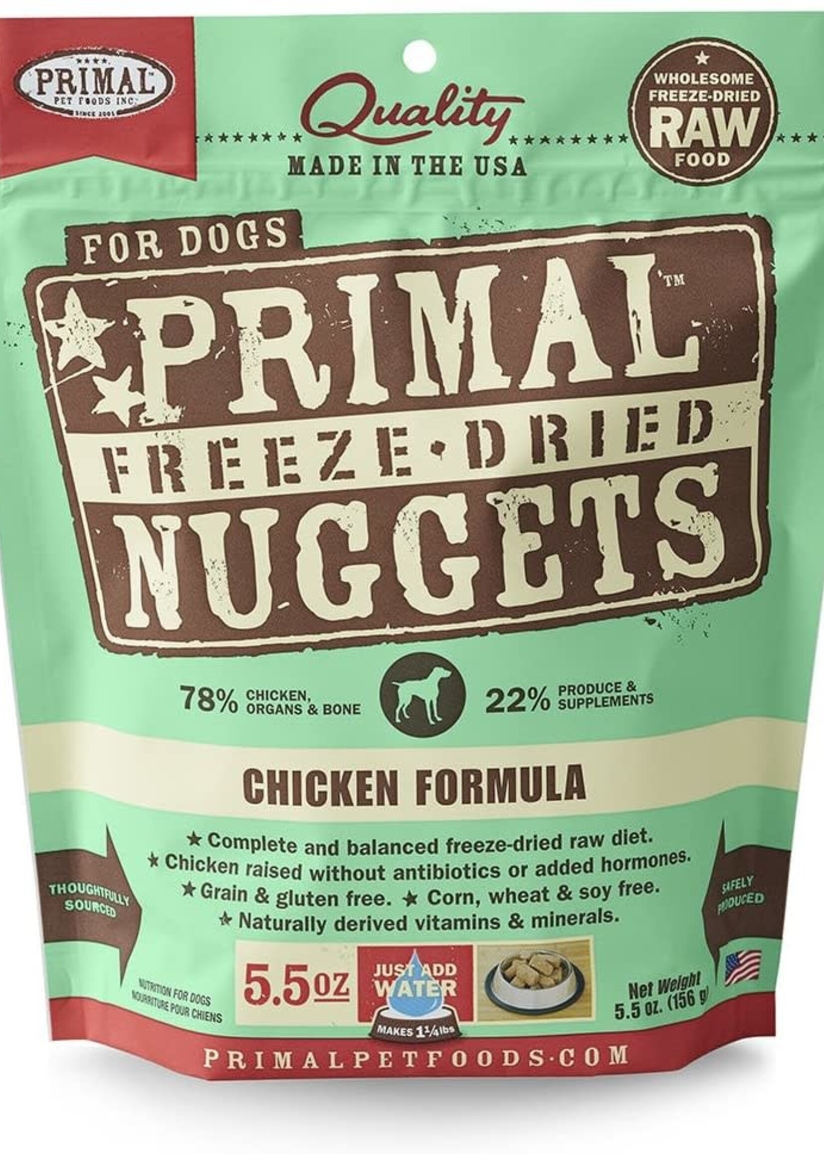 Primal Primal Freeze-Dried Nuggets Grain-Free Chicken Formula Dog Food