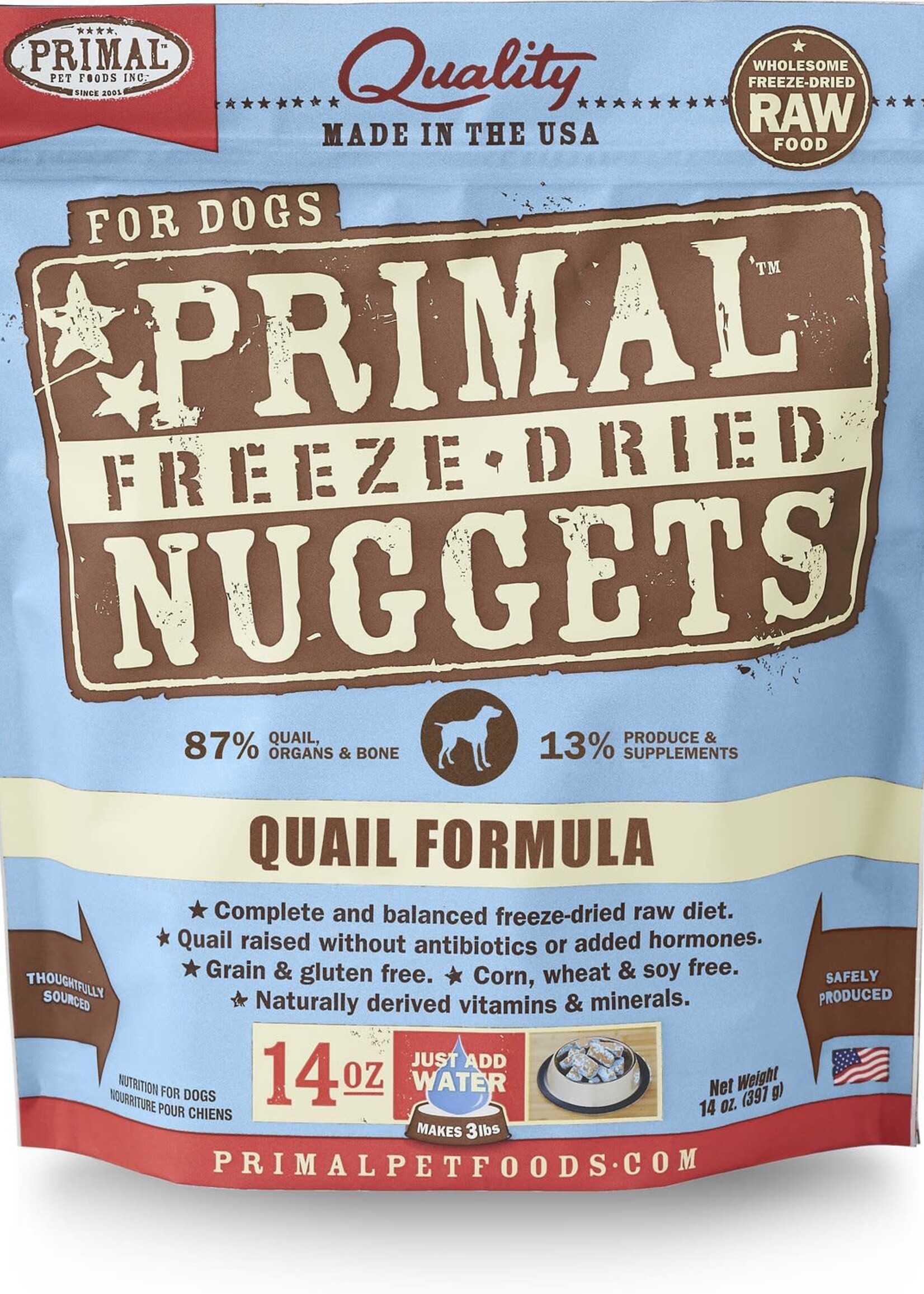 Primal Primal Freeze-Dried Nuggets Grain-Free Quail Formula Dog Food