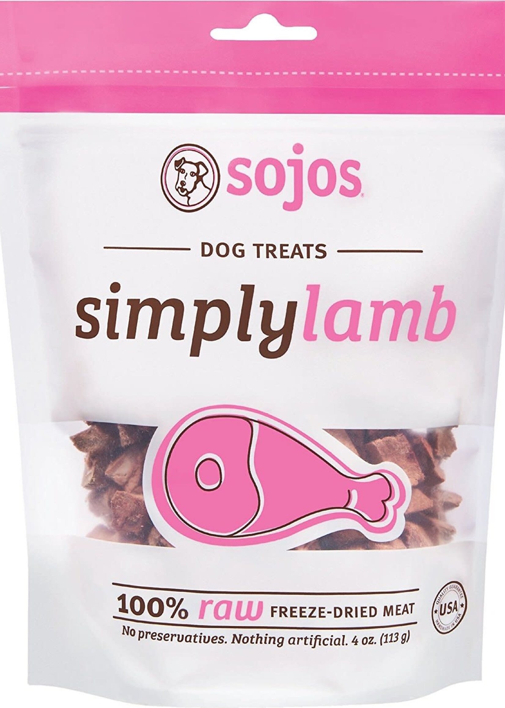 Sojos Sojos Simply Lamb Freeze-Dried Dog Treats 4-oz