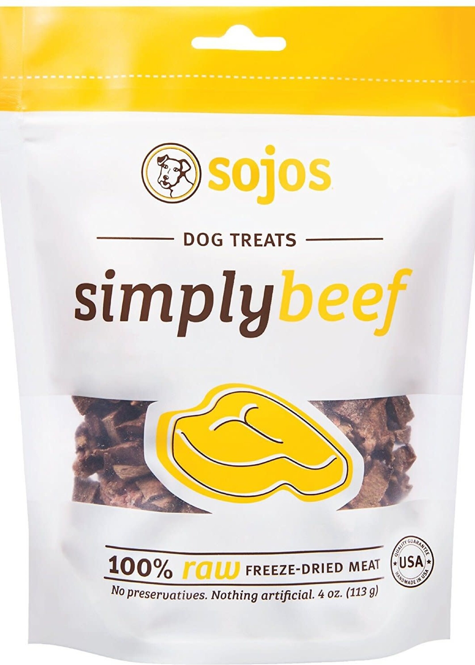 Sojos Sojos Simply Beef Freeze-Dried Dog Treats 4-oz