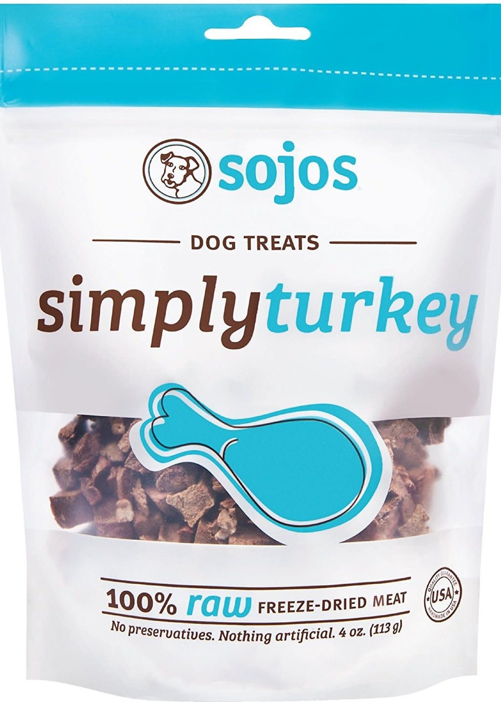 Sojos Sojos Simply Turkey Freeze-Dried Dog Treats 4-oz