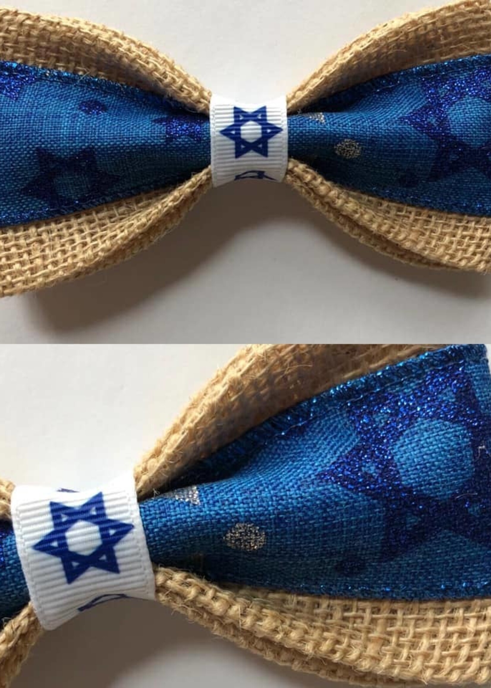 Dog Bow Ties Dog Bow Ties Hanukkah Blue Sparkle Dog Bow Tie Accessory, One-Size
