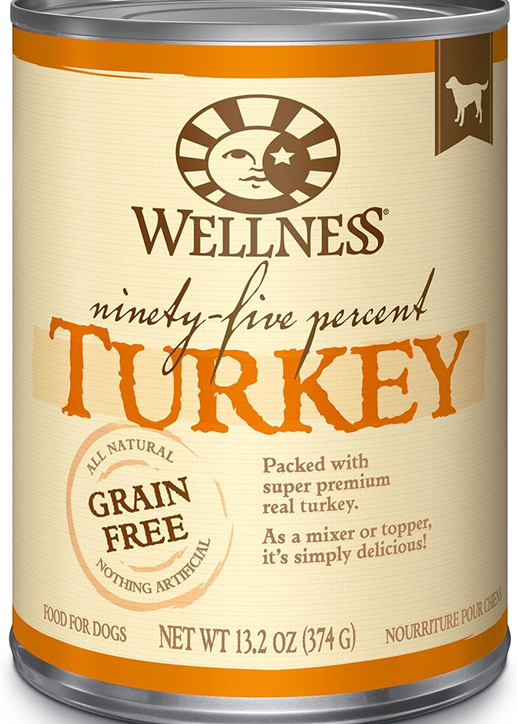 Wellness Wellness Ninety-Five Percent Turkey Mixer or Topper Wet Canned Dog Food 13.2-oz