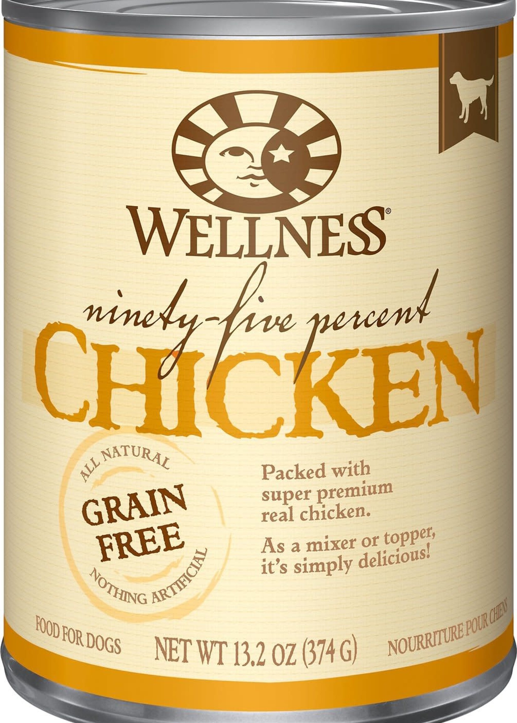 Wellness Wellness Ninety-Five Percent Chicken Mixer or Topper Wet Canned Dog Food 13.2-oz