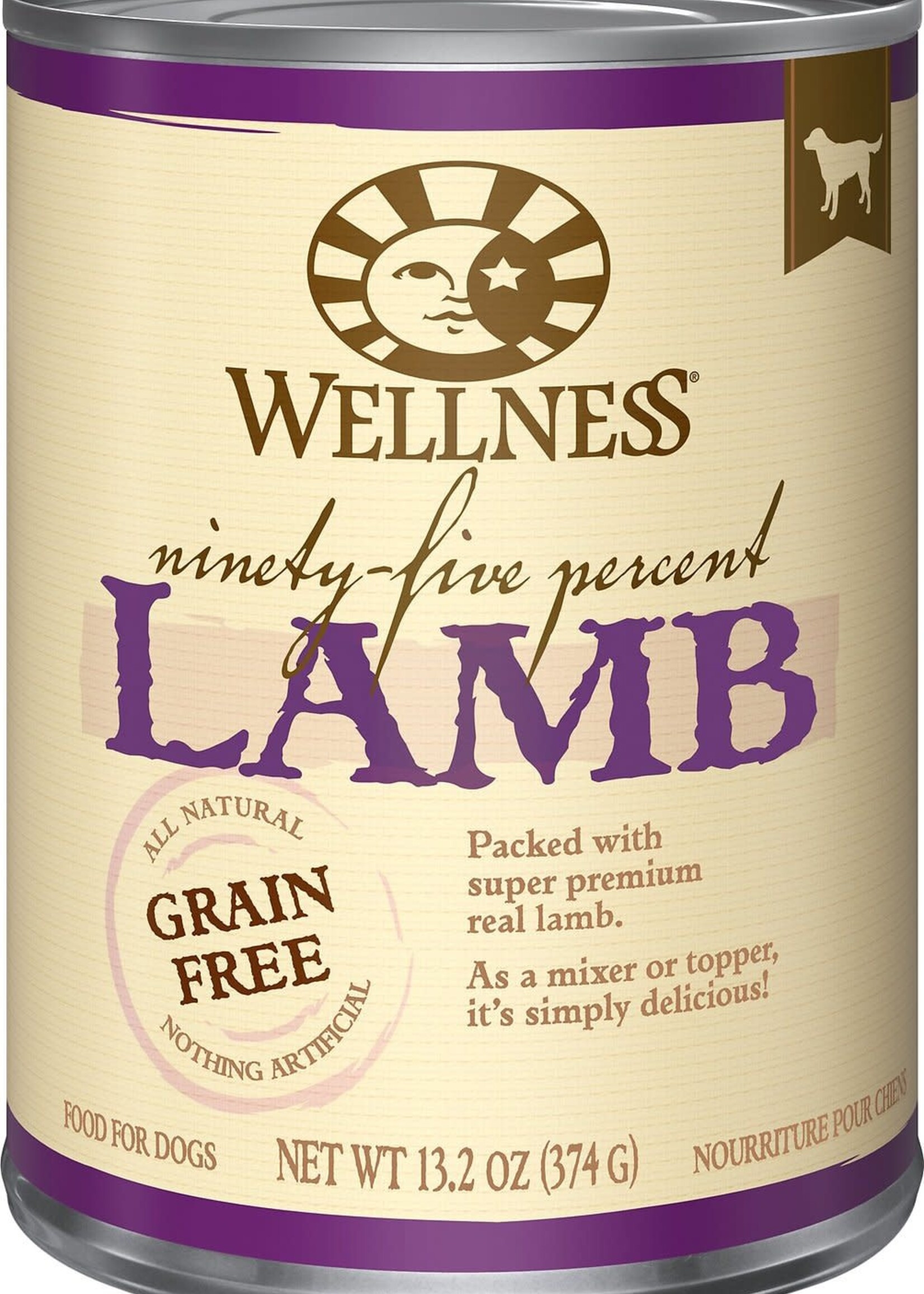 Wellness Wellness Ninety-Five Percent Lamb Mixer or Topper Wet Canned Dog Food 13.2-oz