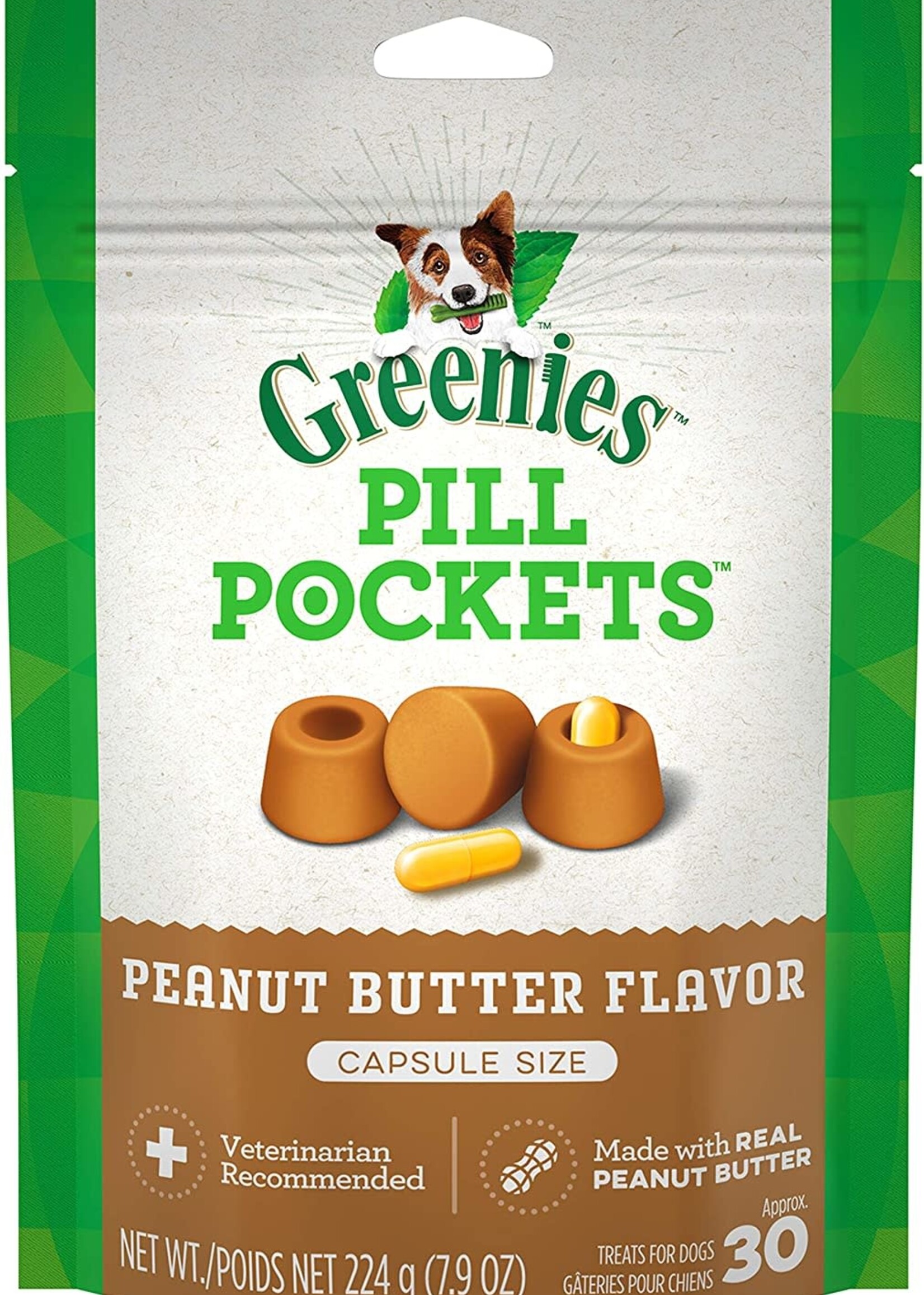 GREENIES GREENIES Pill Pockets Capsule Size Peanut Butter Flavor Dog Treats 7.9-oz