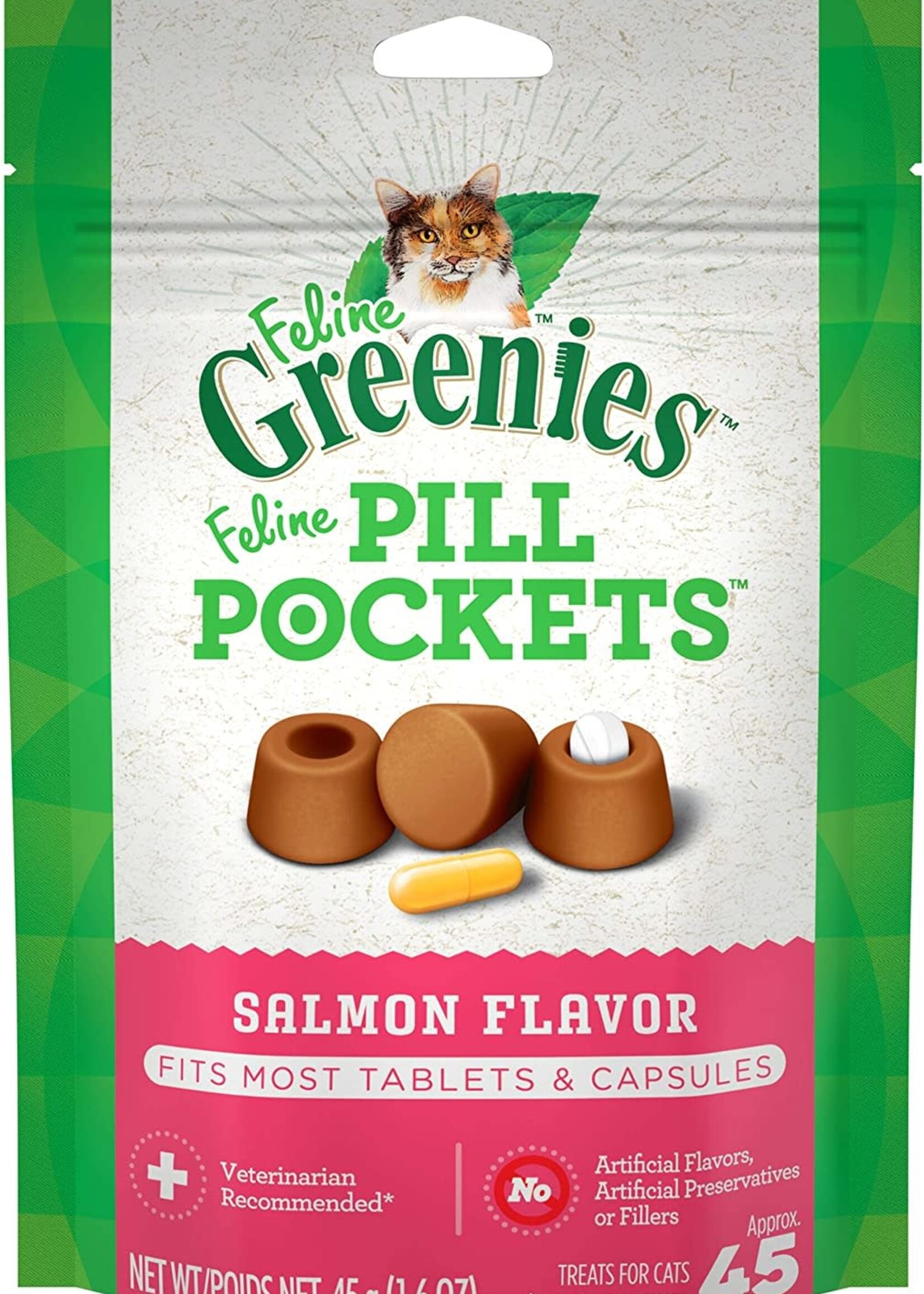 GREENIES GREENIES Feline Pill Pockets Salmon Flavor Cat Treats 1.6-oz