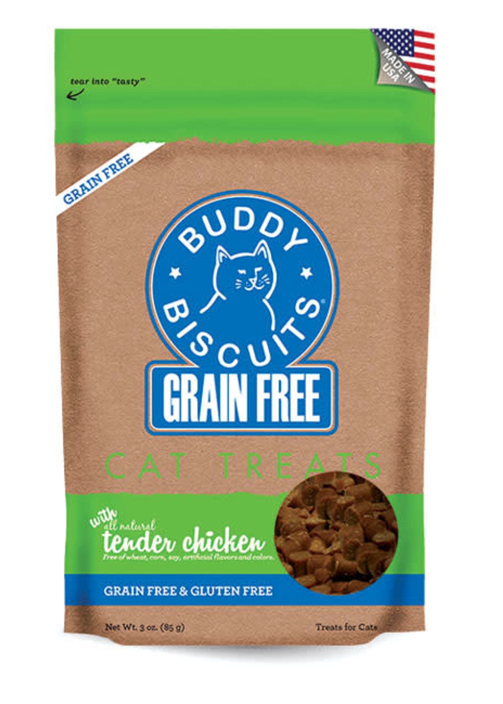 Buddy Biscuits Buddy Biscuits Grain-Free Tender Chicken Cat Treats 3-oz