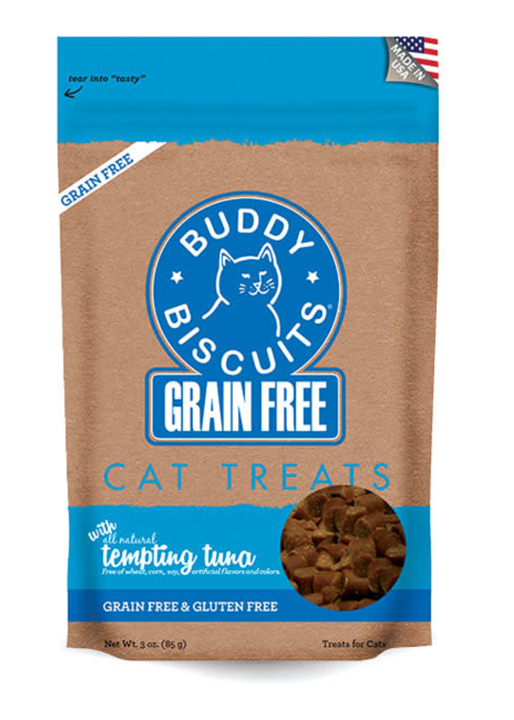 Buddy Biscuits Buddy Biscuits Grain-Free Tempting Tuna Cat Treats 3-oz