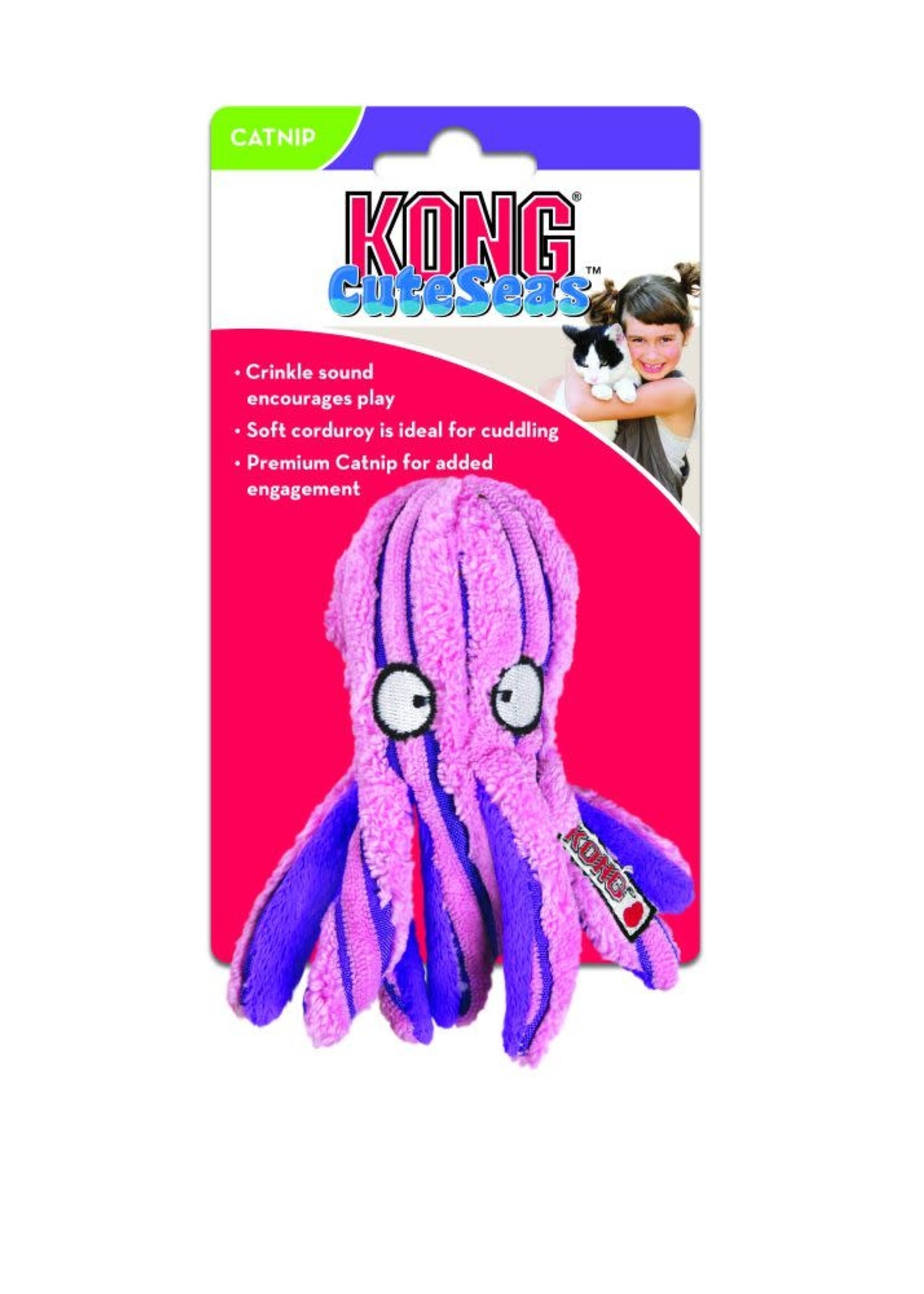 KONG Company KONG Cat Cuteseas Octopus Pink Catnip Cat Toy