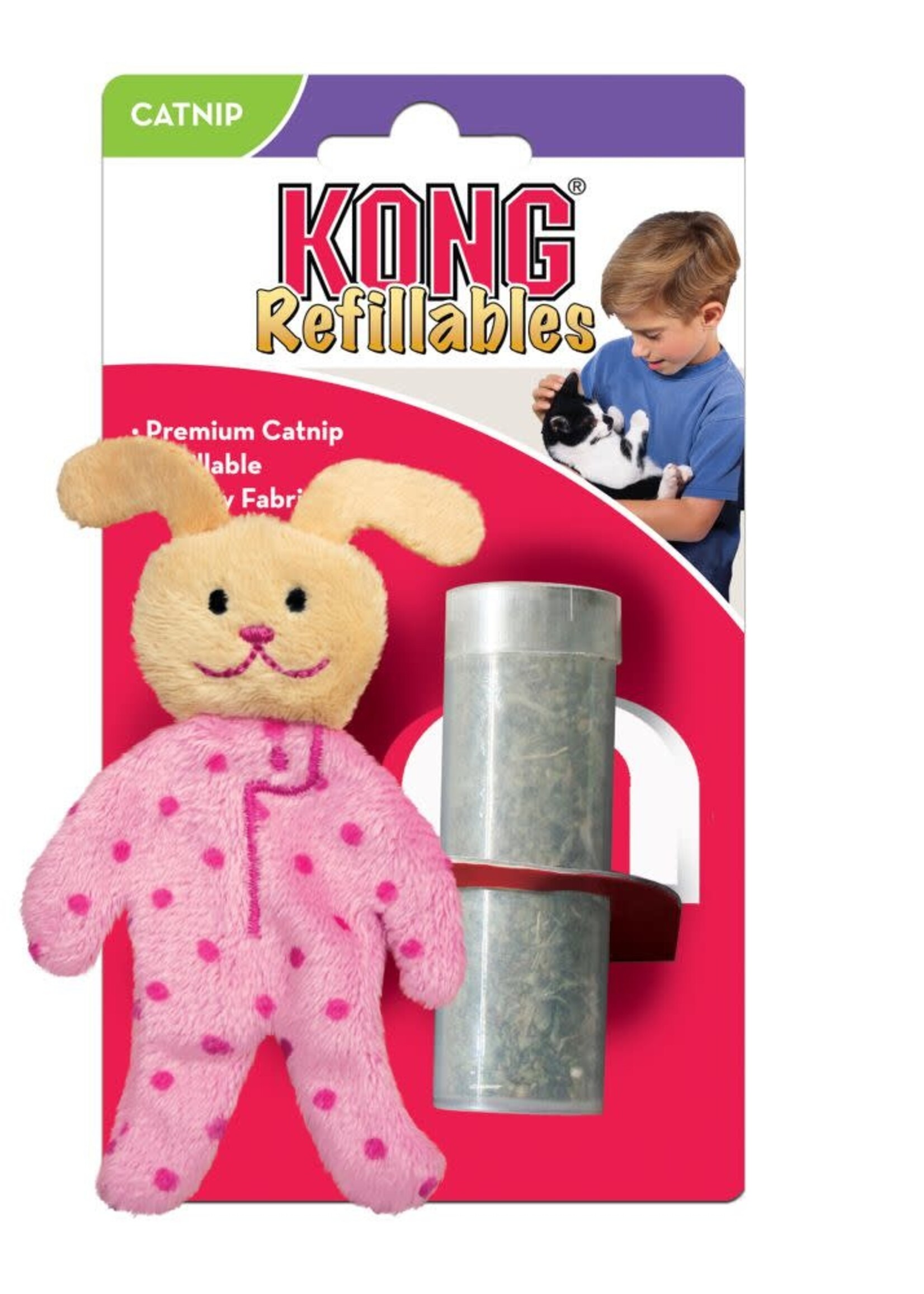 KONG Company KONG Refillables Pajama Bunny Buddy Catnip Cat Toy
