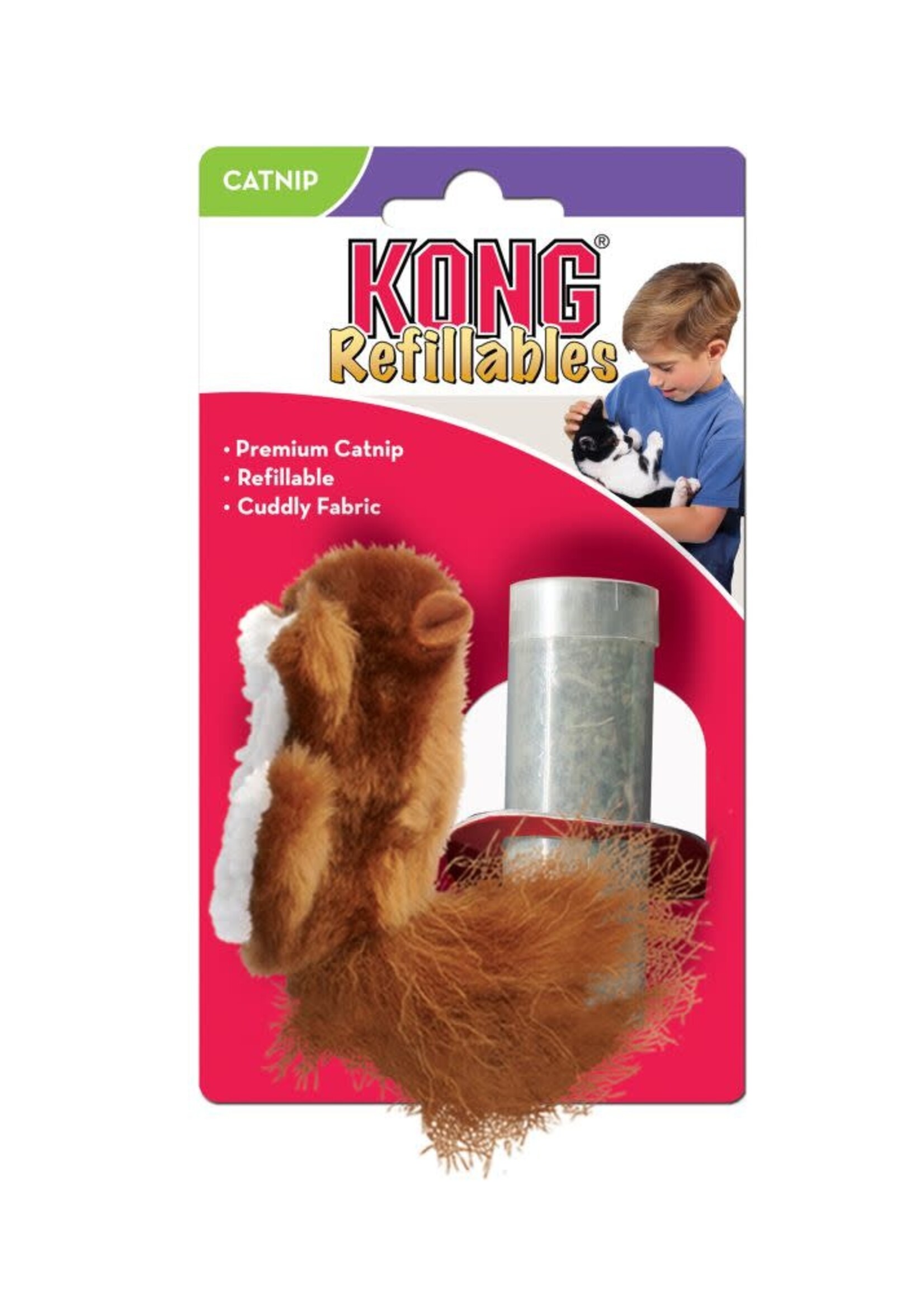 KONG Company KONG Refillables Squirrel Brown Catnip Cat Toy