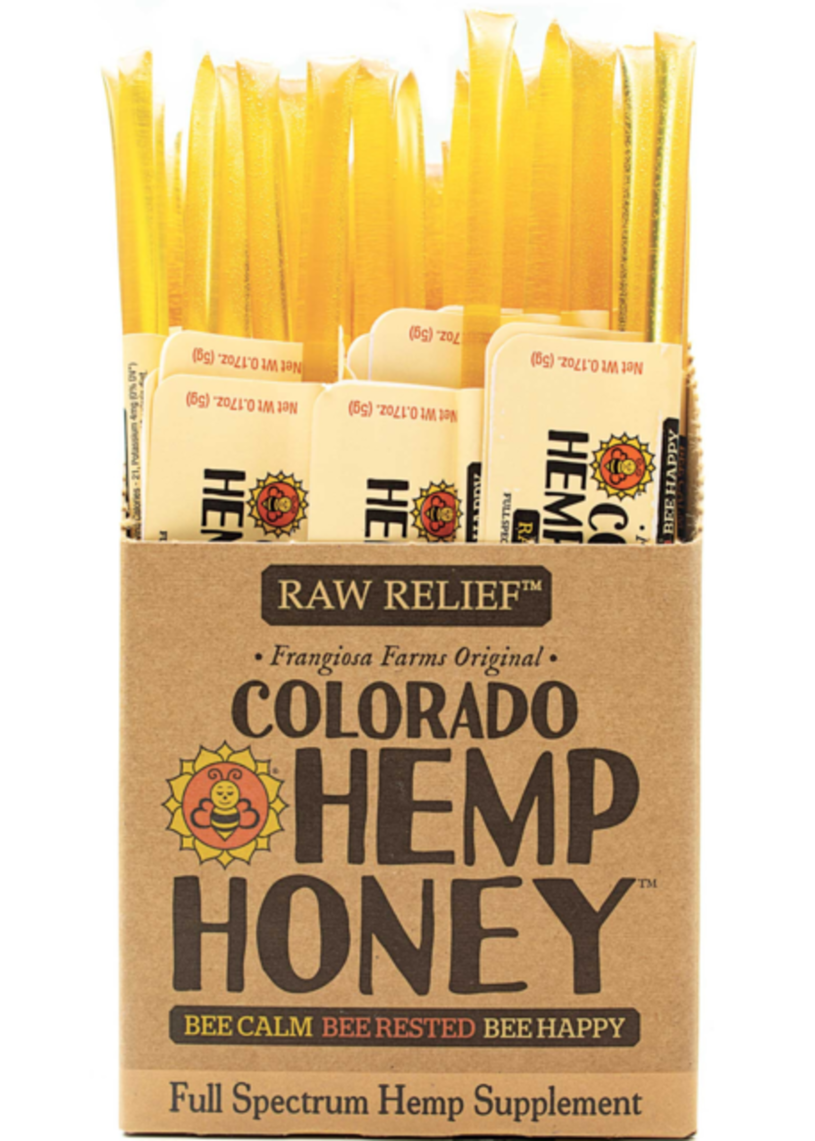 Colorado Hemp Honey Colorado Hemp Honey Raw Relief Sticks Full Spectrum Hemp Supplement