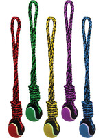 Multipet Multipet Nuts for Knots Rope Tug W/ Tennis Ball Dog Toy 20"