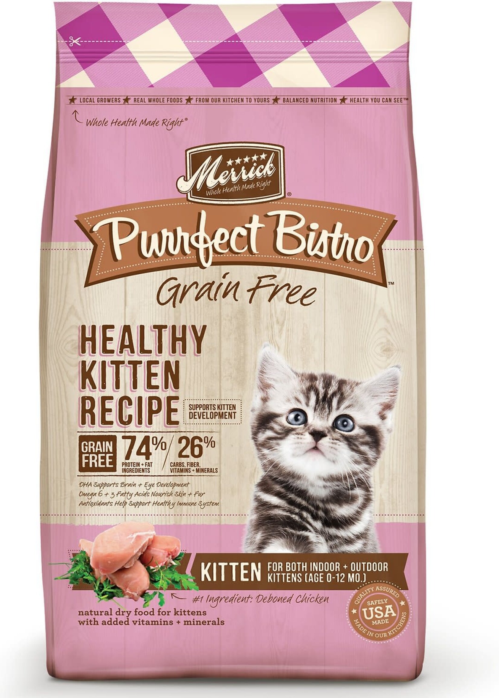 Merrick Merrick Purrfect Bistro Grain-Free Healthy Kitten Recipe Dry Cat Food