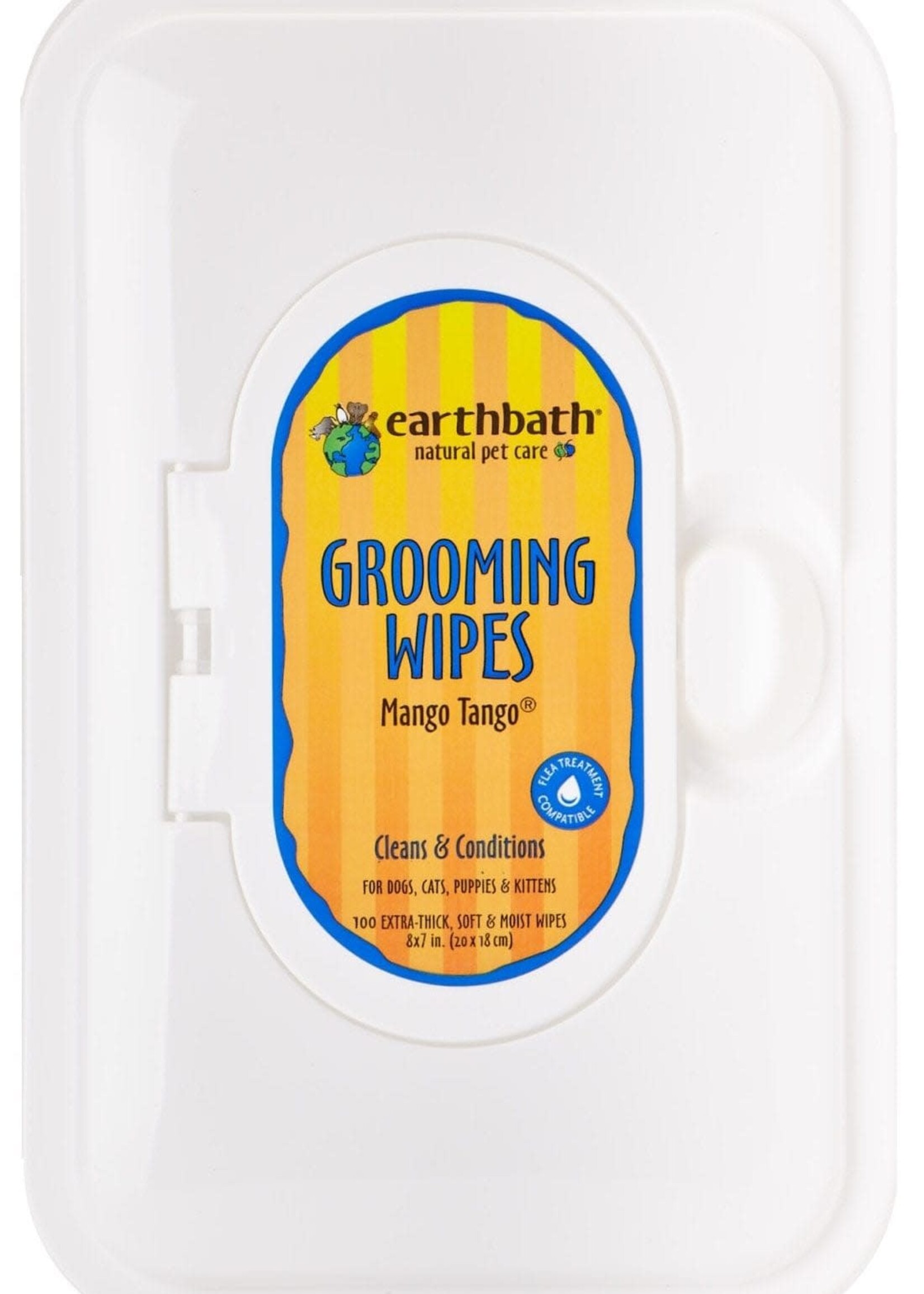 Earthbath Earthbath Grooming Wipes Mango Tango for Dogs & Cats (100 Count)
