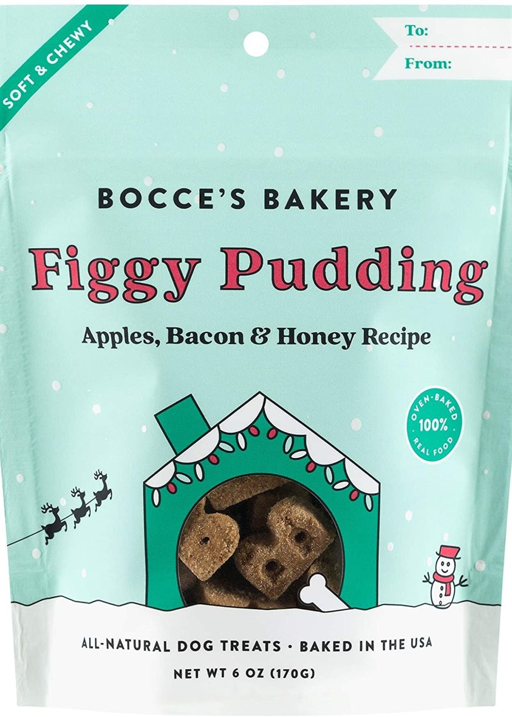 Bocce's Bakery Bocce's Bakery Figgy Pudding Dog Soft & Chewy Treats 6-oz