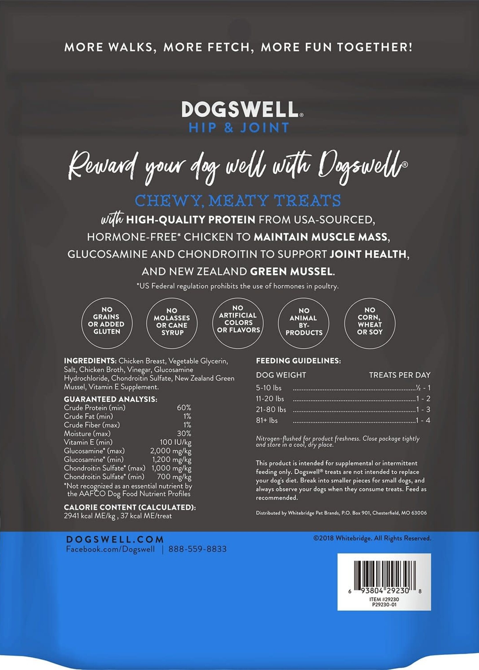 Dogswell Dogswell Jerky Hip & Joint Chicken Breast Jerky Dog Treats 12-oz
