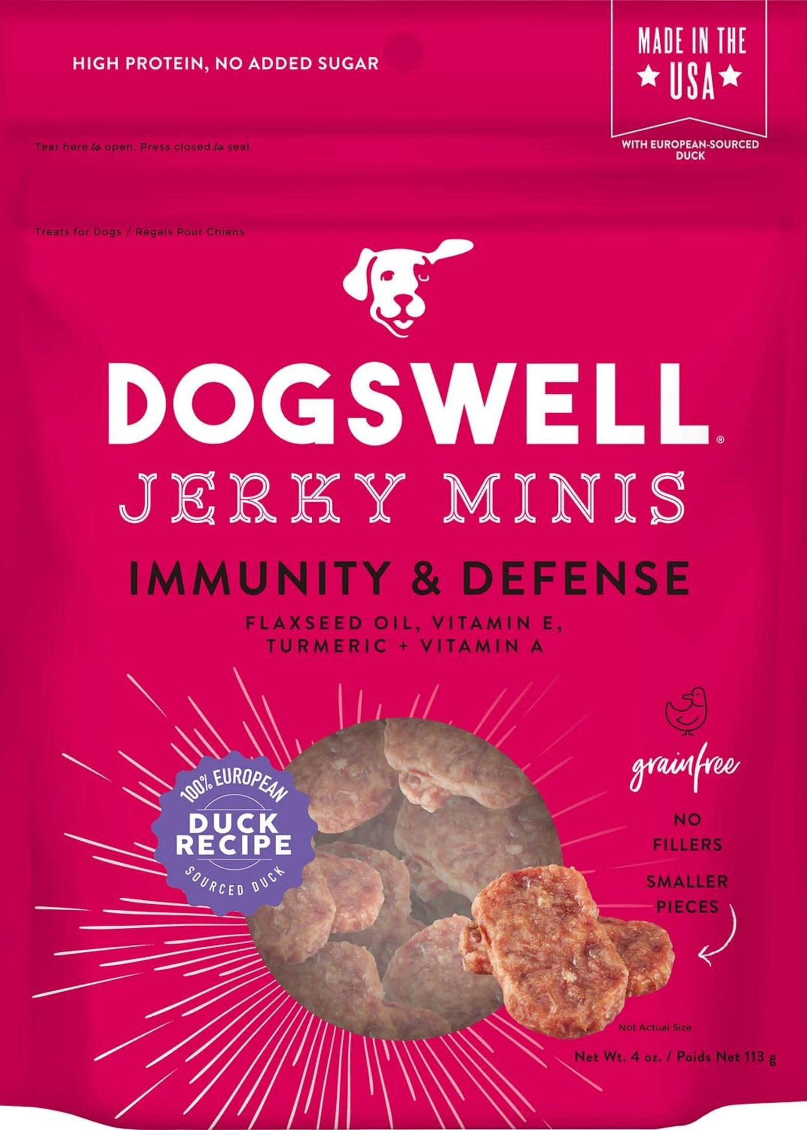 Dogswell Dogswell Jerky Minis Immunity & Defense Duck Recipe Jerky Dog Treats 4-oz