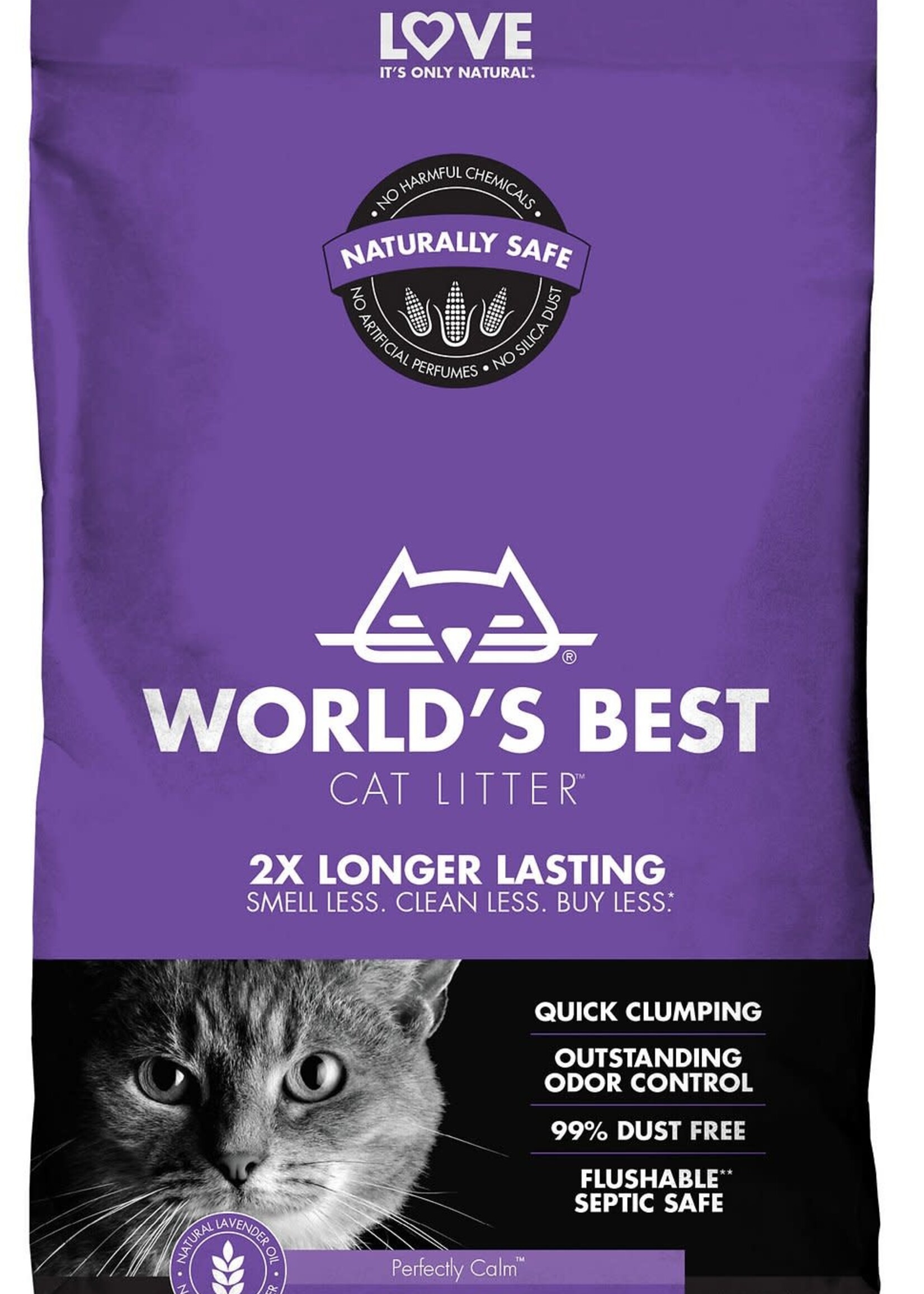 World's Best Cat Litter World's Best Cat Litter Lavender Scented Multiple Cat Clumping Corn Litter