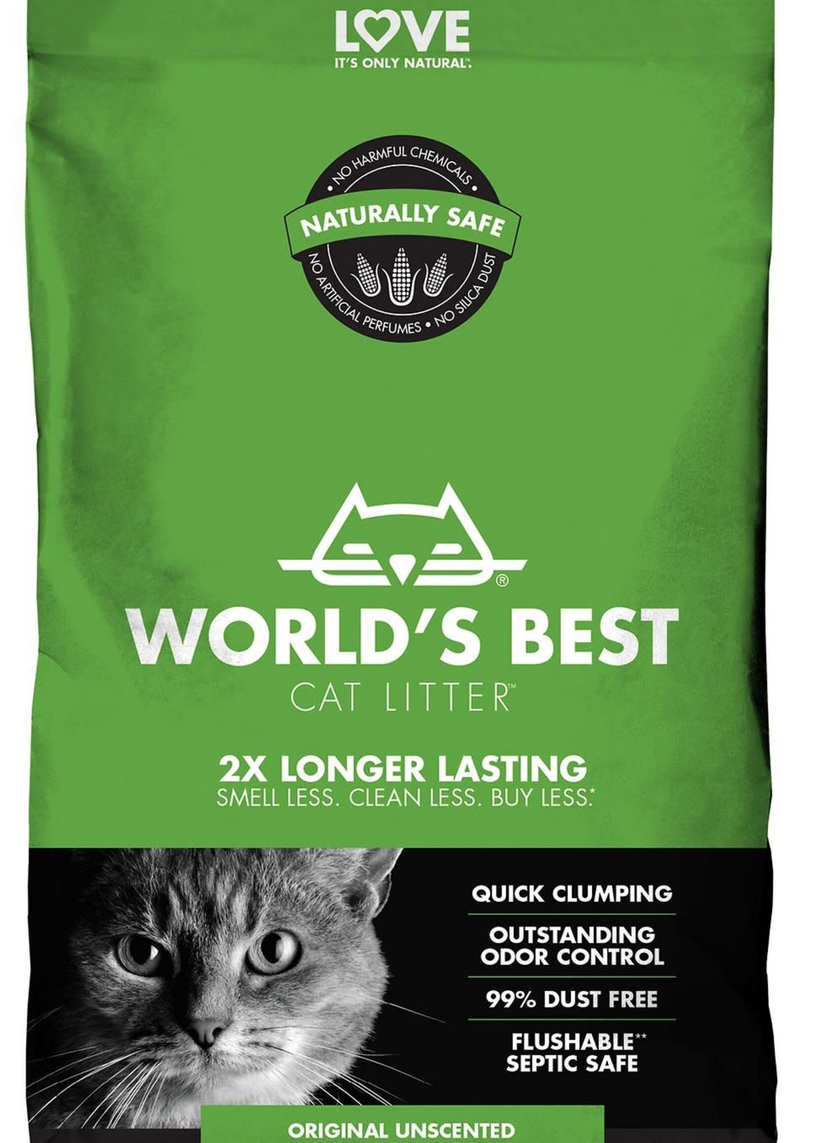 World's Best Cat Litter World's Best Cat Litter Unscented Cat Clumping Corn Litter