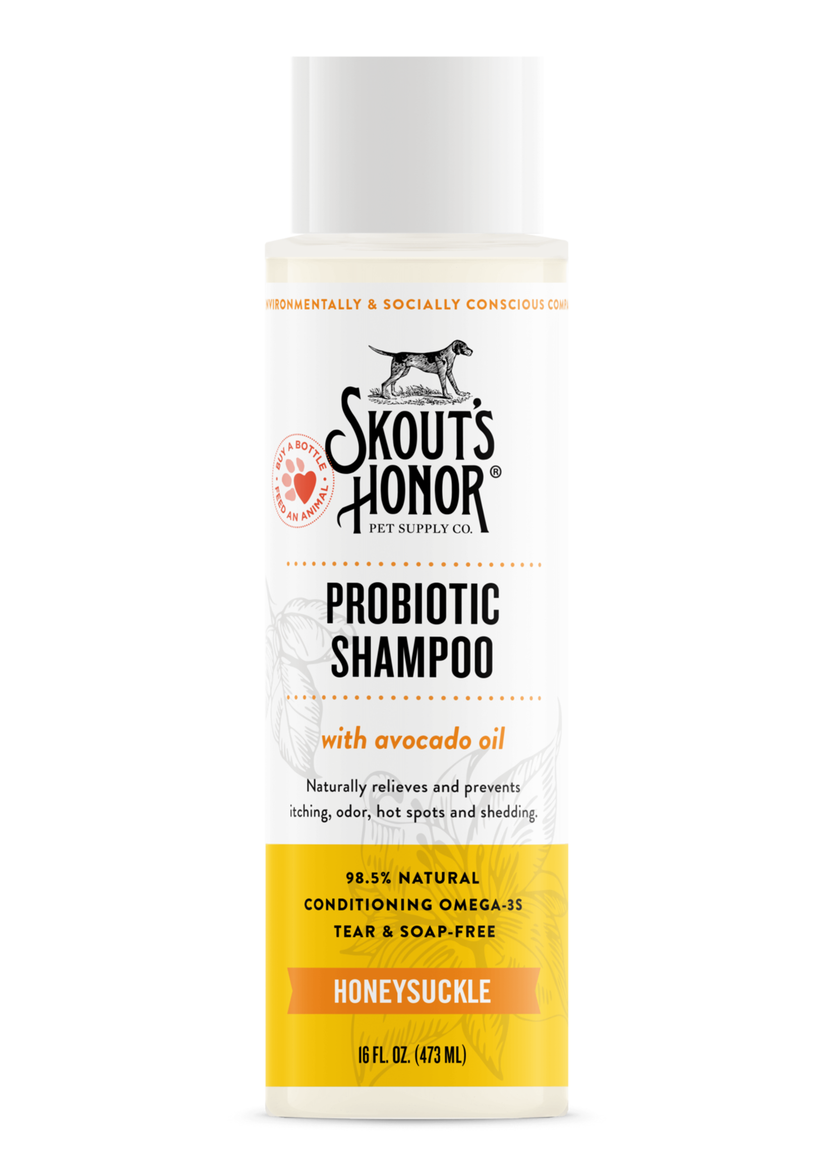 Skout's Honor Skout's Honor Probiotic Honeysuckle Shampoo for Dogs & Cats 16-oz