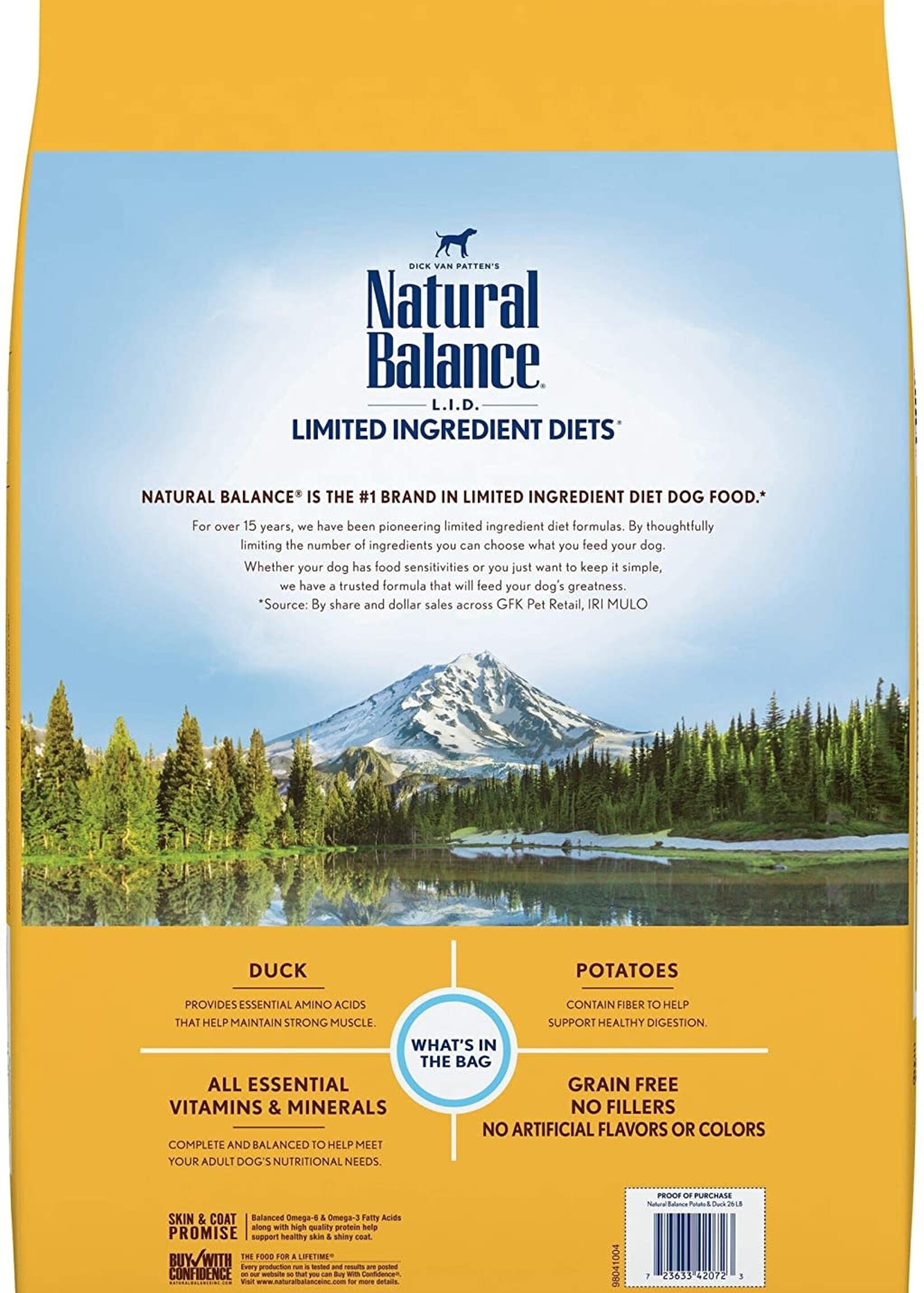 Natural Balance Natural Balance L.I.D. Grain-Free Duck & Potato Formula Dry Dog Food 4.5-lb