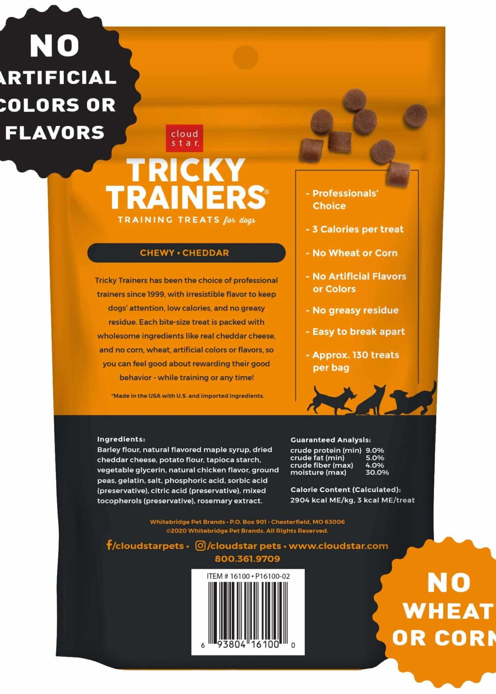 Cloud Star Cloud Star Tricky Trainers Soft & Chewy with Cheddar Training Dog Treats 5-oz