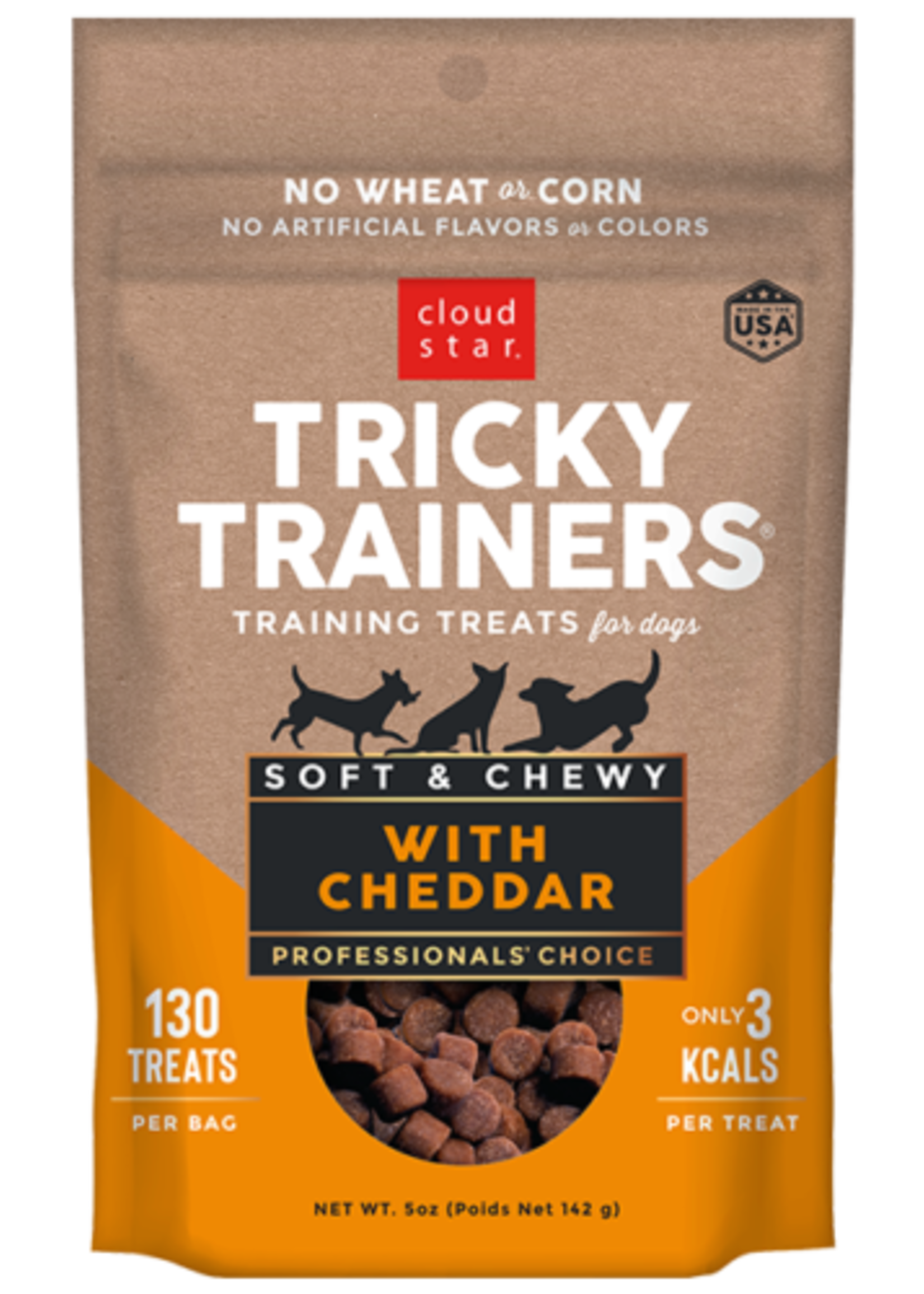 Cloud Star Cloud Star Tricky Trainers Soft & Chewy with Cheddar Training Dog Treats 5-oz