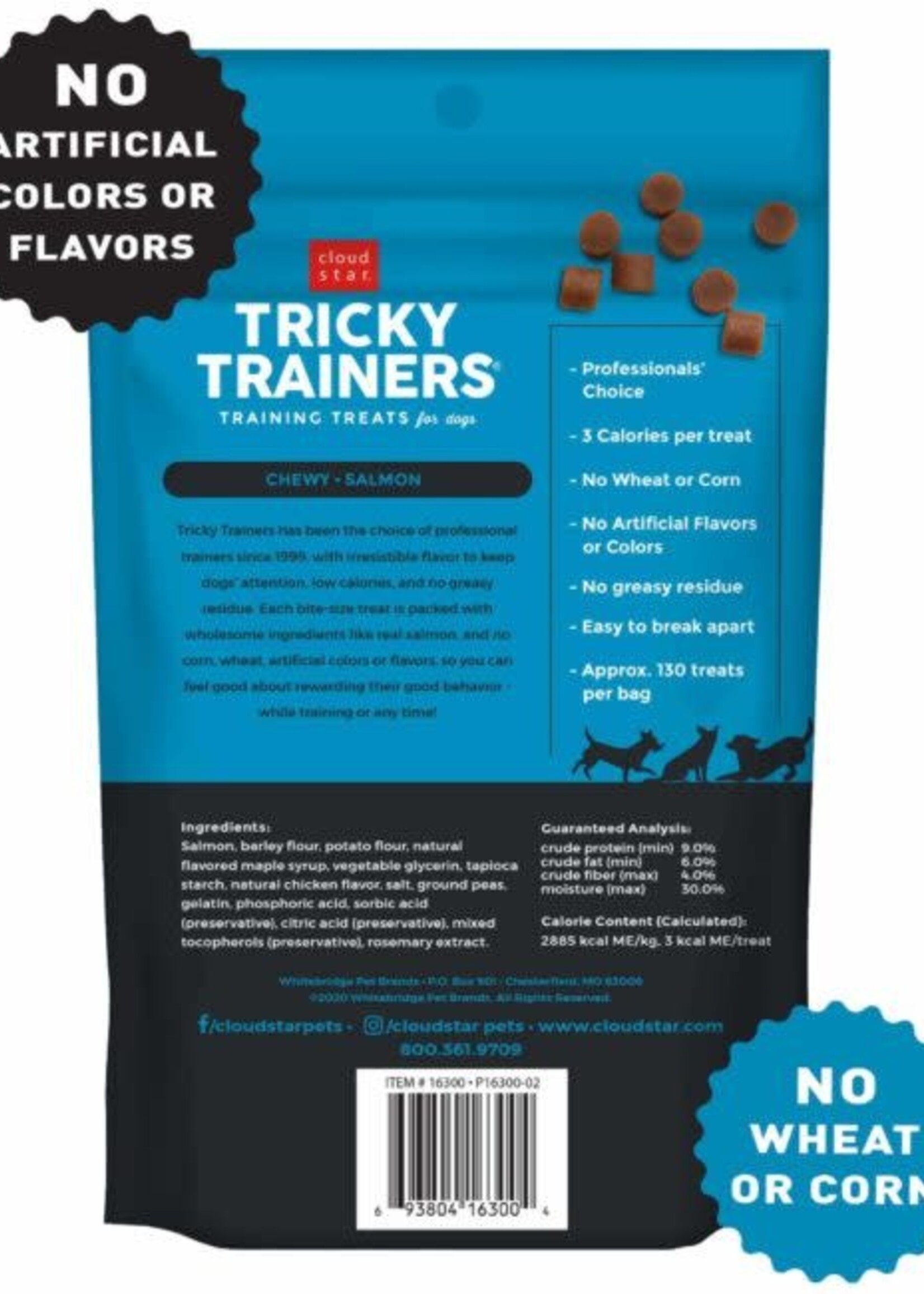 Cloud Star Cloud Star Tricky Trainers Soft & Chewy with Salmon Training Dog Treats 5-oz