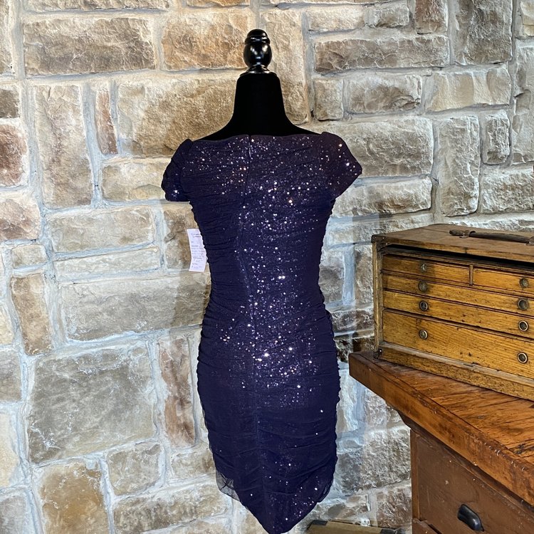 Ralph Lauren Purple Shimmer Sheath Dress, Size 0