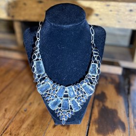 Black Rutile with Faceted Black Spinal Necklace