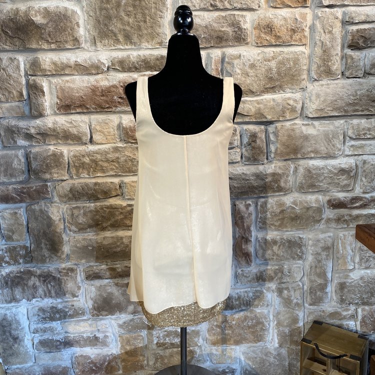 Ali & Jay Sequin Dress with Chiffon Overlay, Size XS