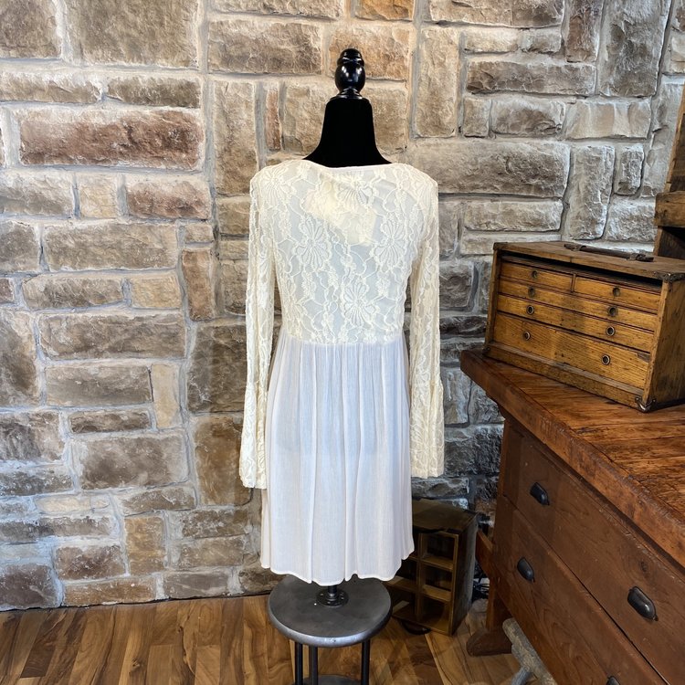 A'reve Cream Bell Sleeve Dress