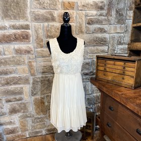 Aqua Blue Beige Dress, Size S