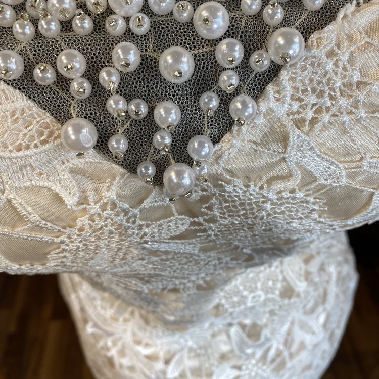 Beaded Beige Party Dress