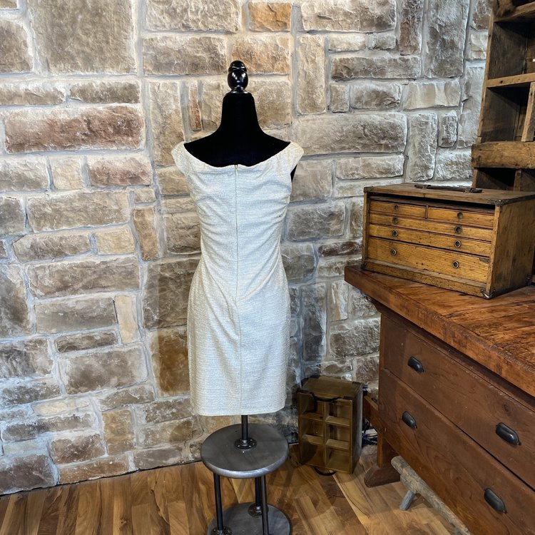 Ralph Lauren Silver Glitter Dress, Size S