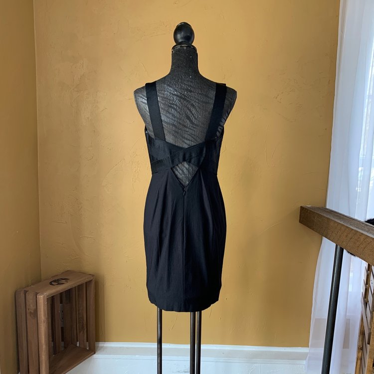 Guess Black Satin Bodice Bodycon