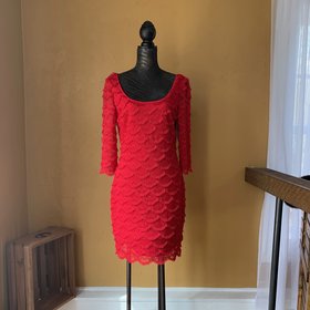 Guess Red Fringe Dress, Size 12